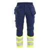 Blaklader BLAKLADER 70301149 | Women's Hi vis Trousers Stretch Hi Vis Reflective Work Trousers Women - Cordura Denim - 703011498933