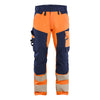 Blaklader BLAKLADER 11241648 Hi Vis Trousers 4 Way Stretch Hi Vis Reflective Work Trousers Men - double weave - 112416485389