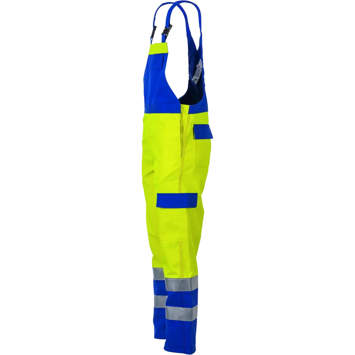 Planam Major Protect Latzhose warngelb/kornblumenblau 102 gelb/kornblumenblau - Produktbild ohne Model