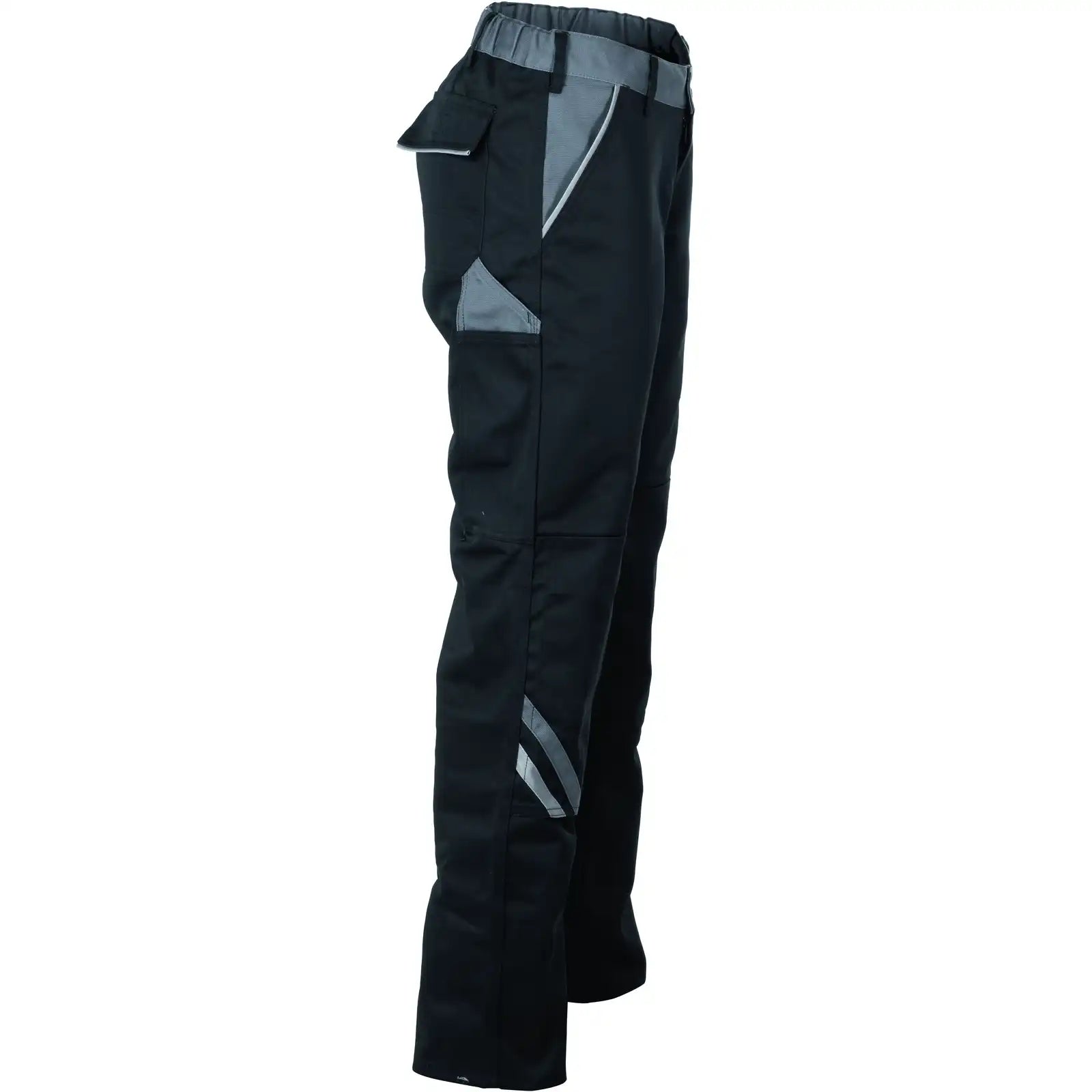 Planam Highline Damen Bundhose schwarz/schiefer/zink 34 schwarz/schiefer/zink - Produktbild ohne Model