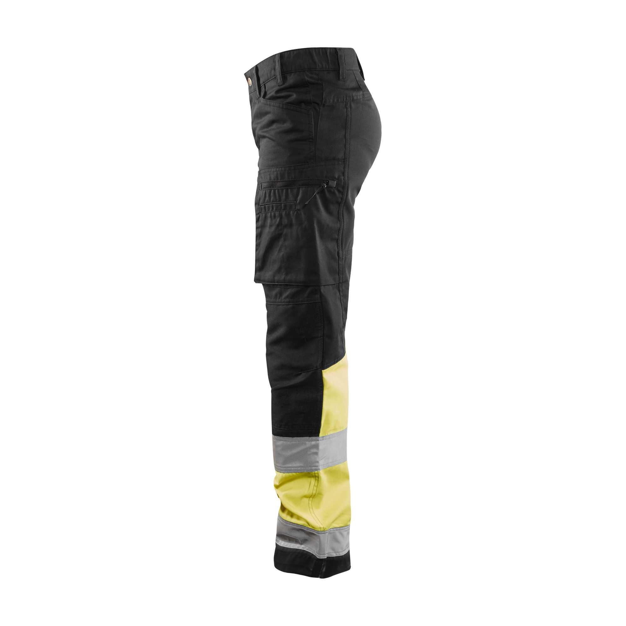 BLAKLADER 71611811 | Damen Warnschutzhose mit Stretch Warnschutz Reflektierende Arbeitshose Damen - Klasse 1 zertifiziert