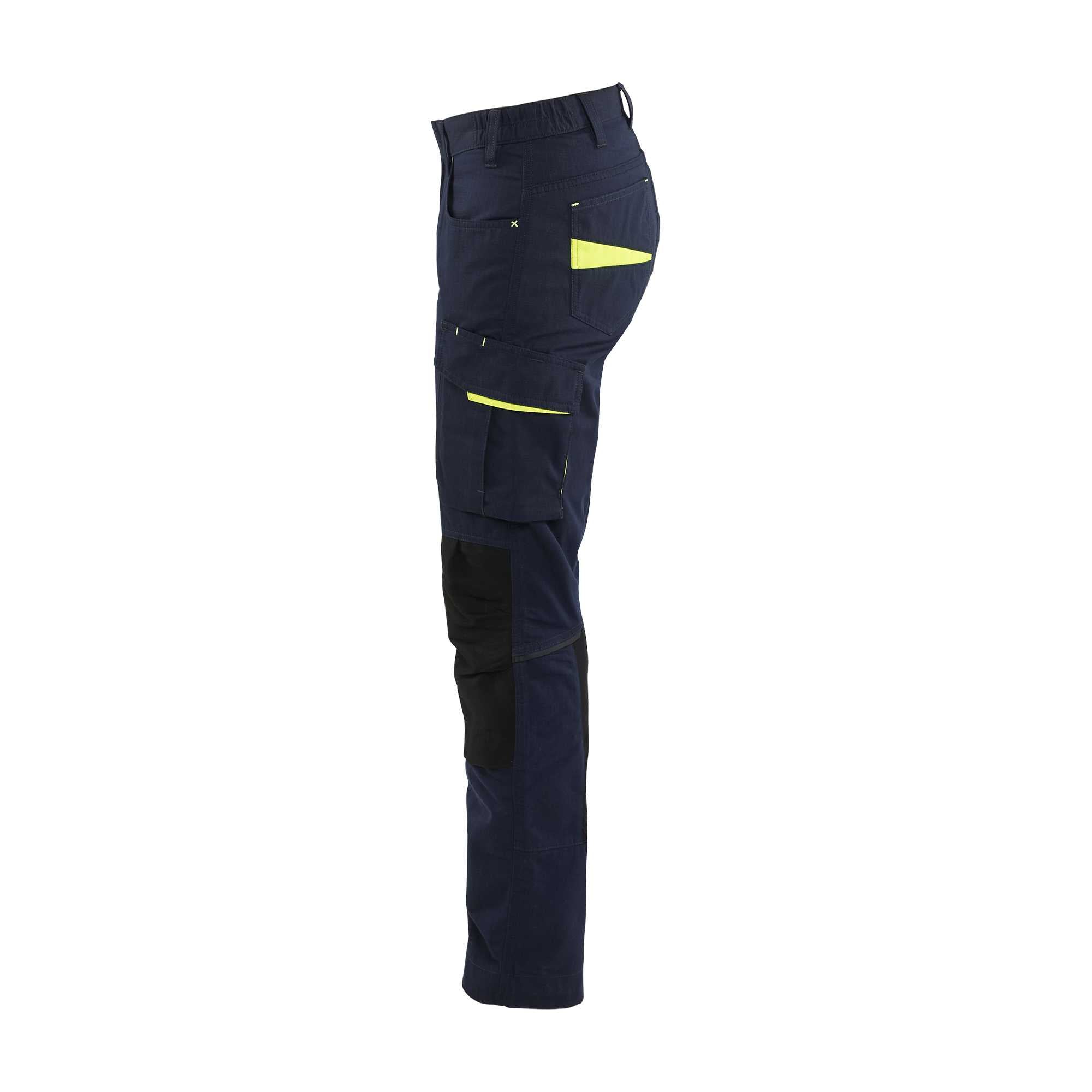 BLAKLADER 71951330 | Dames servicetrousers met stretch Hi Vis Reflecterende Werkbroek Dames - Ripstopstof