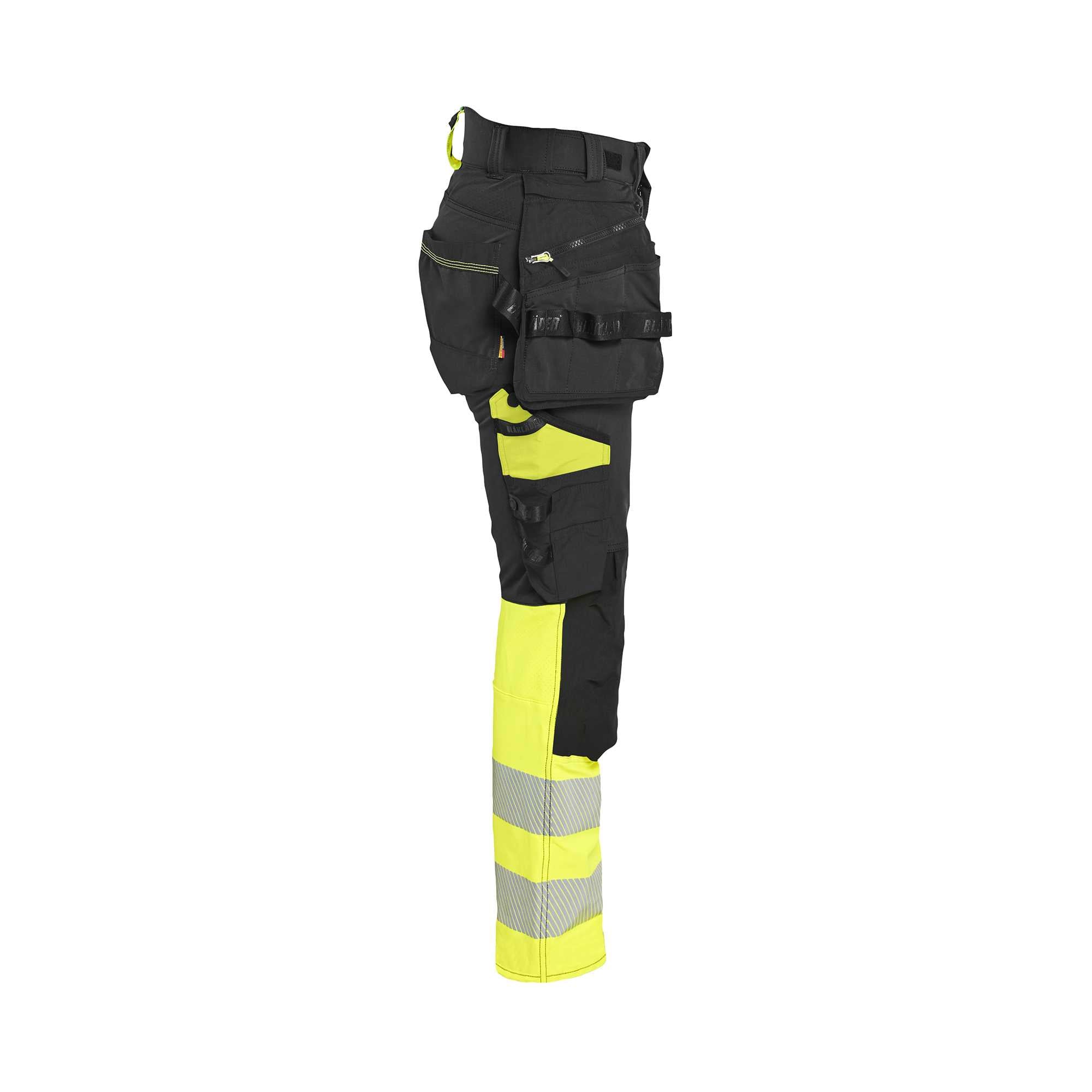 BLAKLADER 70251648 Women's Hi Vis trousers 4 way stretch Hi Vis Reflective Work Trousers Women - double weave