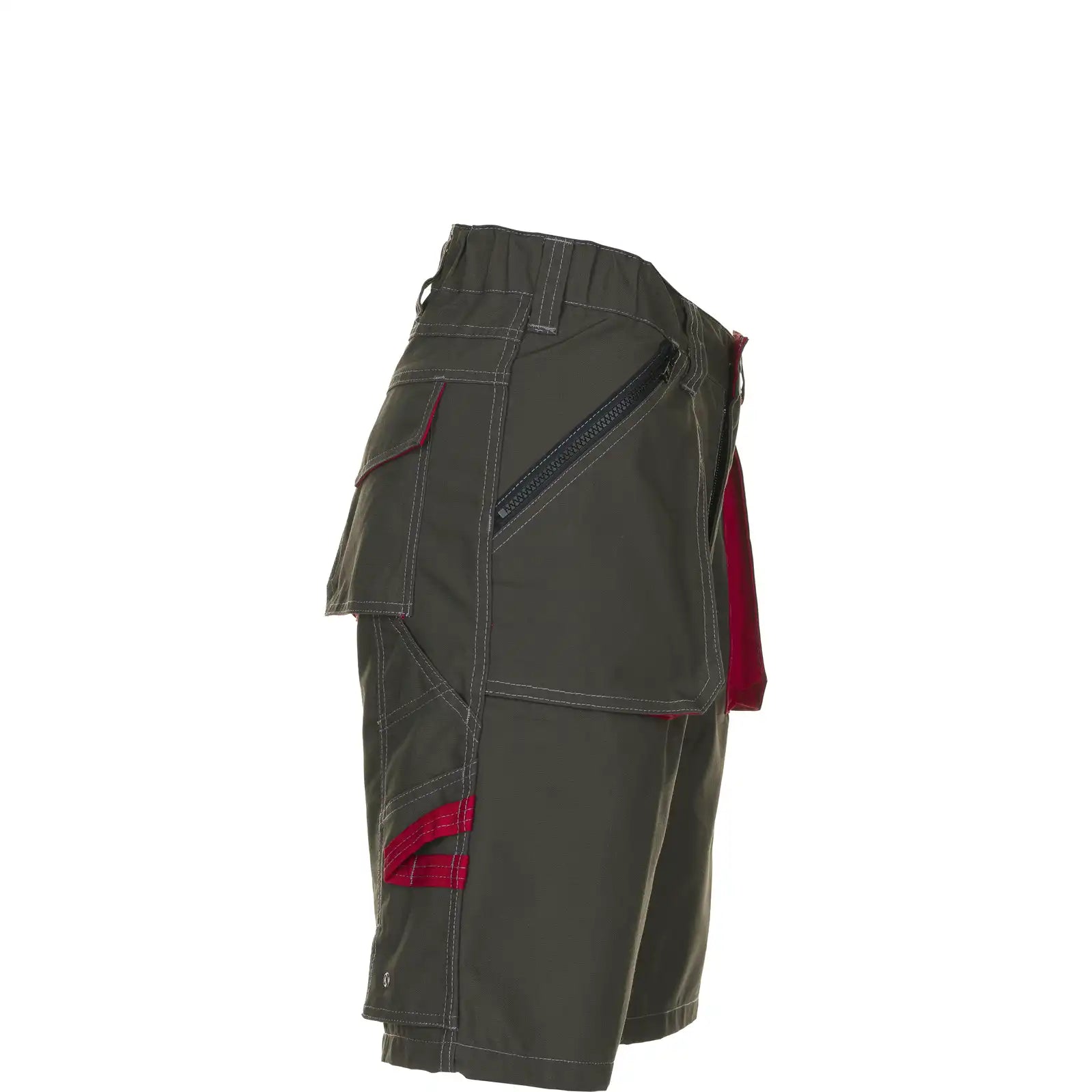 Planam Basalt Shorts oliv/rot S oliv/rot - Produktbild ohne Model