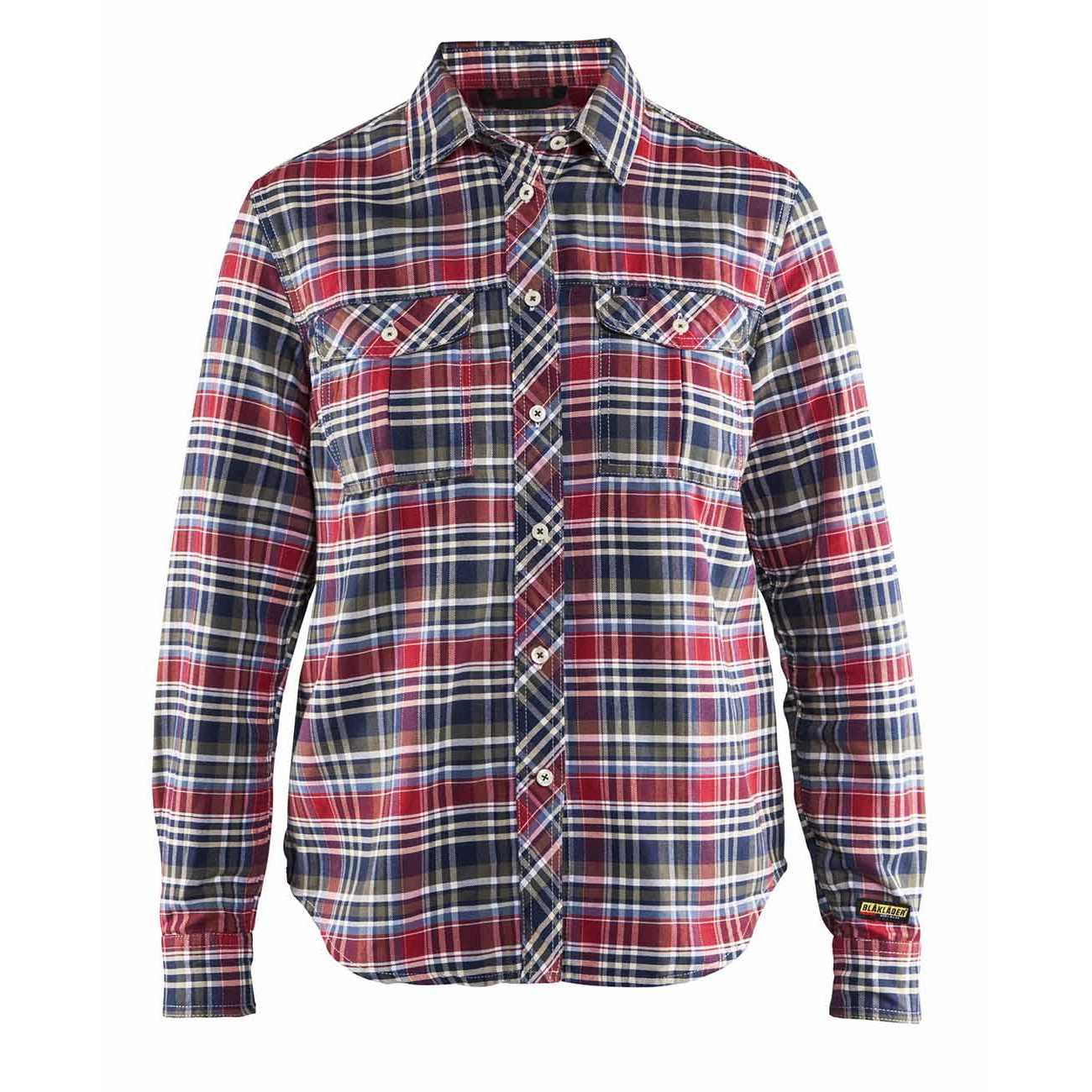 BLAKLADER 32091137 Flannel shirt Women Long Sleeve Work Shirt WOMEN - Flannel One Side Brushed
