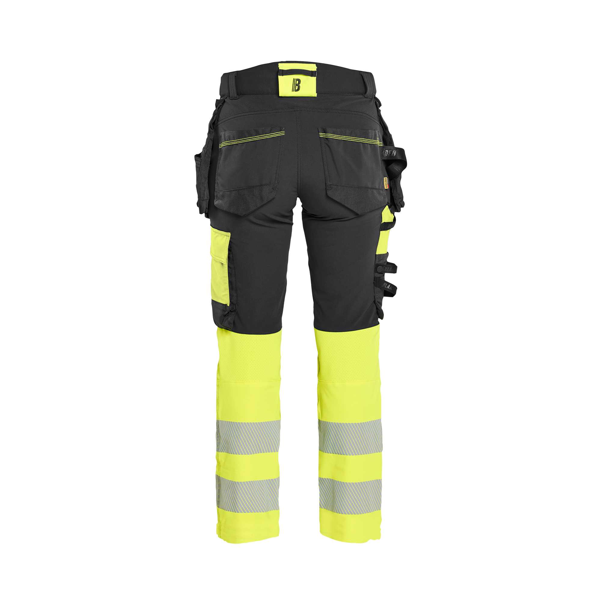 BLAKLADER 70251648 Women's Hi Vis trousers 4 way stretch Hi Vis Reflective Work Trousers Women - double weave
