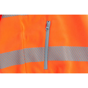 Planam Norit Warnschutz Hoody orange/zink XS orange/zink - Extra Detailbild