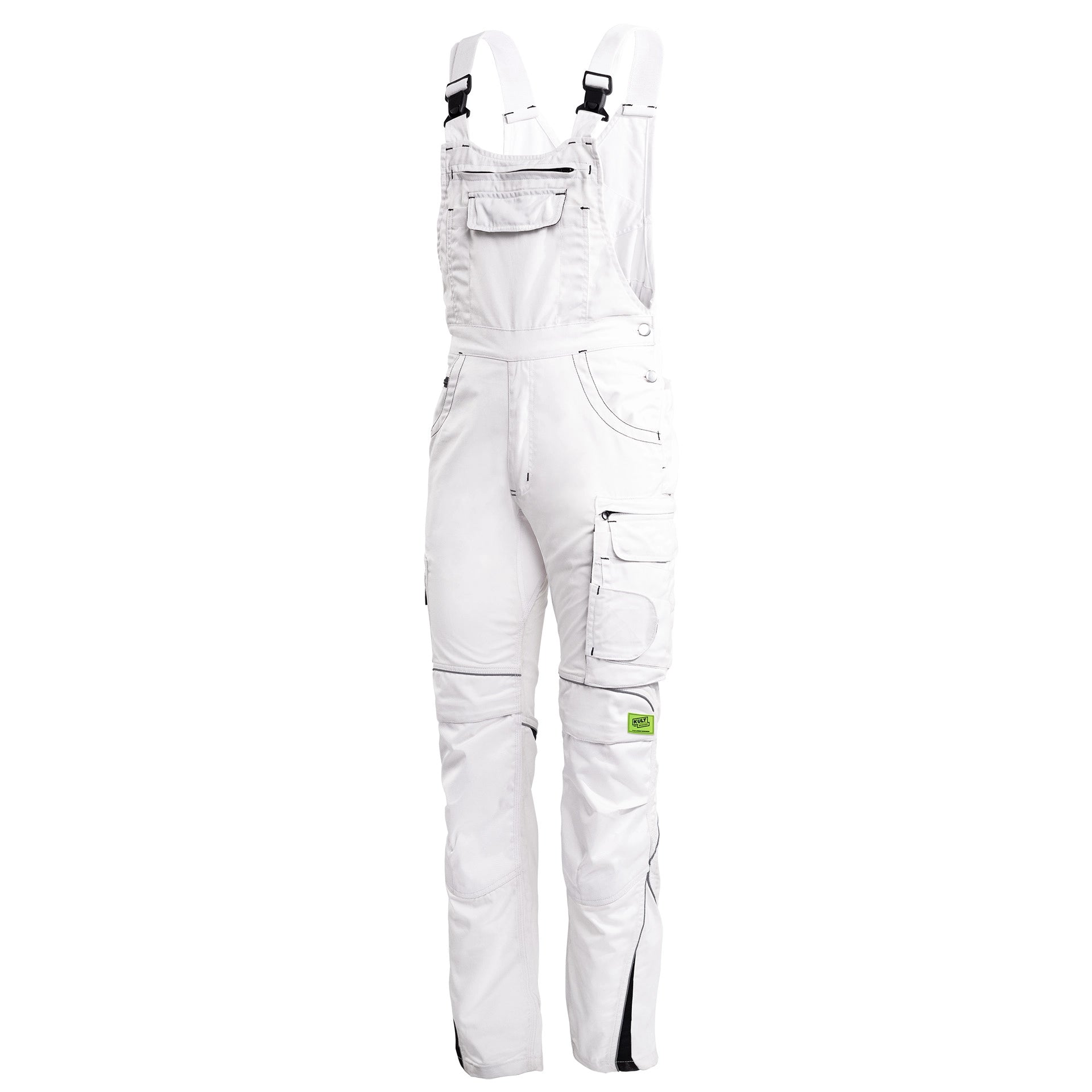 TMG Kult Worker Work dungarees white - KW-420030_Latzhose_weiss_vorne_1920x1920