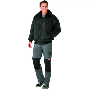 Planam Outdoor Gletscher Comfortjacke schwarz S schwarz - Produktbild mit Model