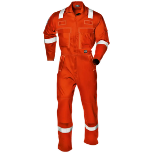 SIR SAFETY LIGHT CARBOFLAME Hi Vis Reflective Work Coverall Men - Knee Pad Pockets