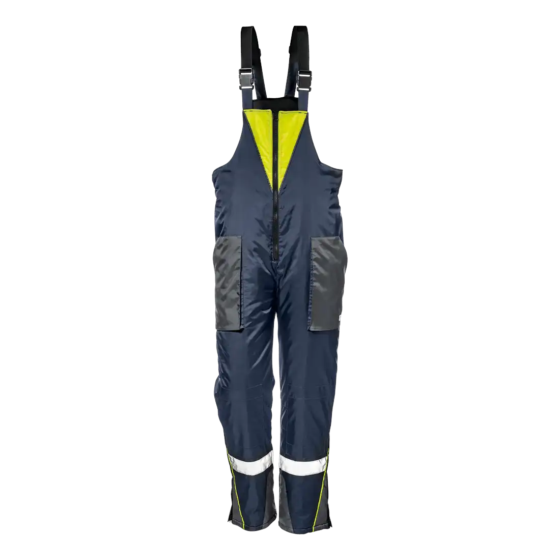 FREEZER BIB-TROUSERS - Hi-Vis Yellow - Reflective Bands - Thinsulate Padding - Image 1
