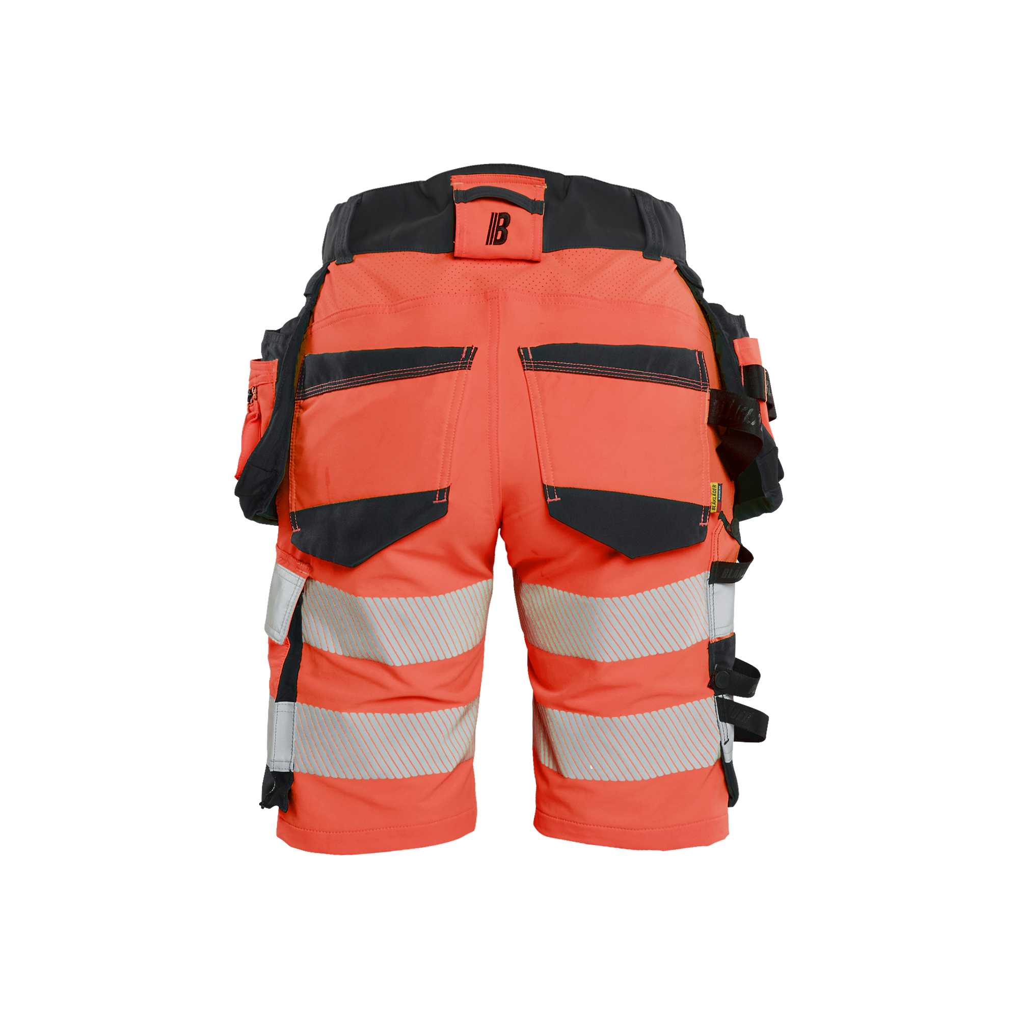 BLAKLADER 70201648 | Women's Hi Vis shorts 4 way stretch Hi Vis Reflective Work Shorts Women - Double Weave