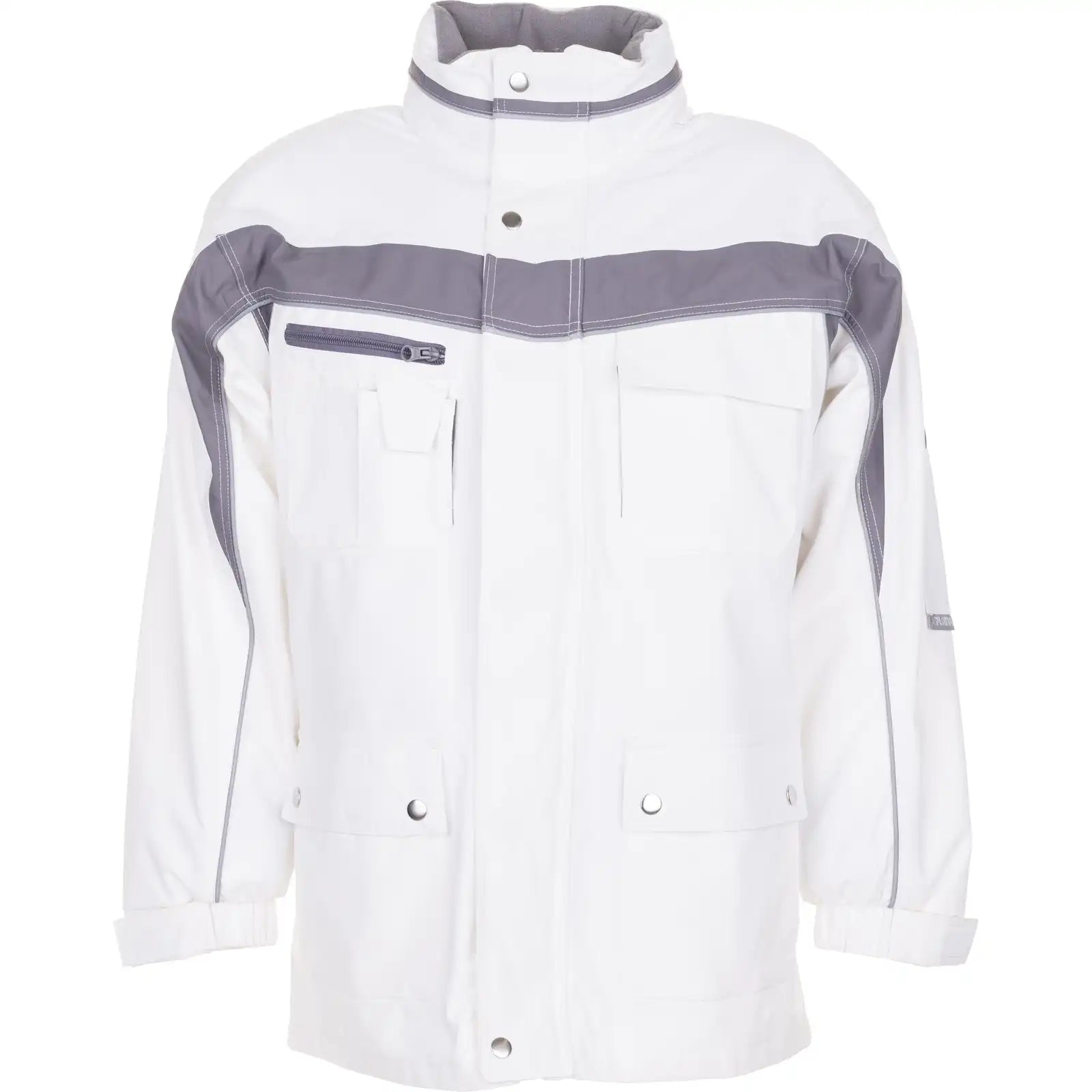 Planam Plaline Allwetterjacke reinweiß/zink XS reinweiß/zink - Vorschaubild