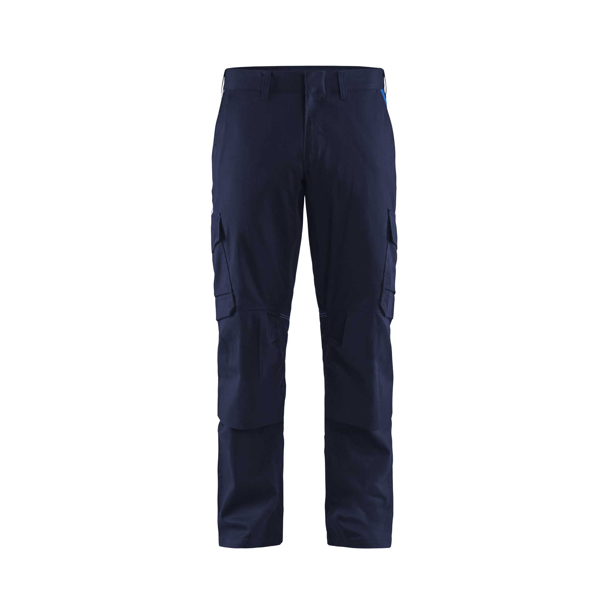 BLAKLADER 14481832 | Pantalon de travail industriel stretch avec poches pour genouillères Haute Visibilité Pantalon de travail réfléchissant homme - tissu sergé