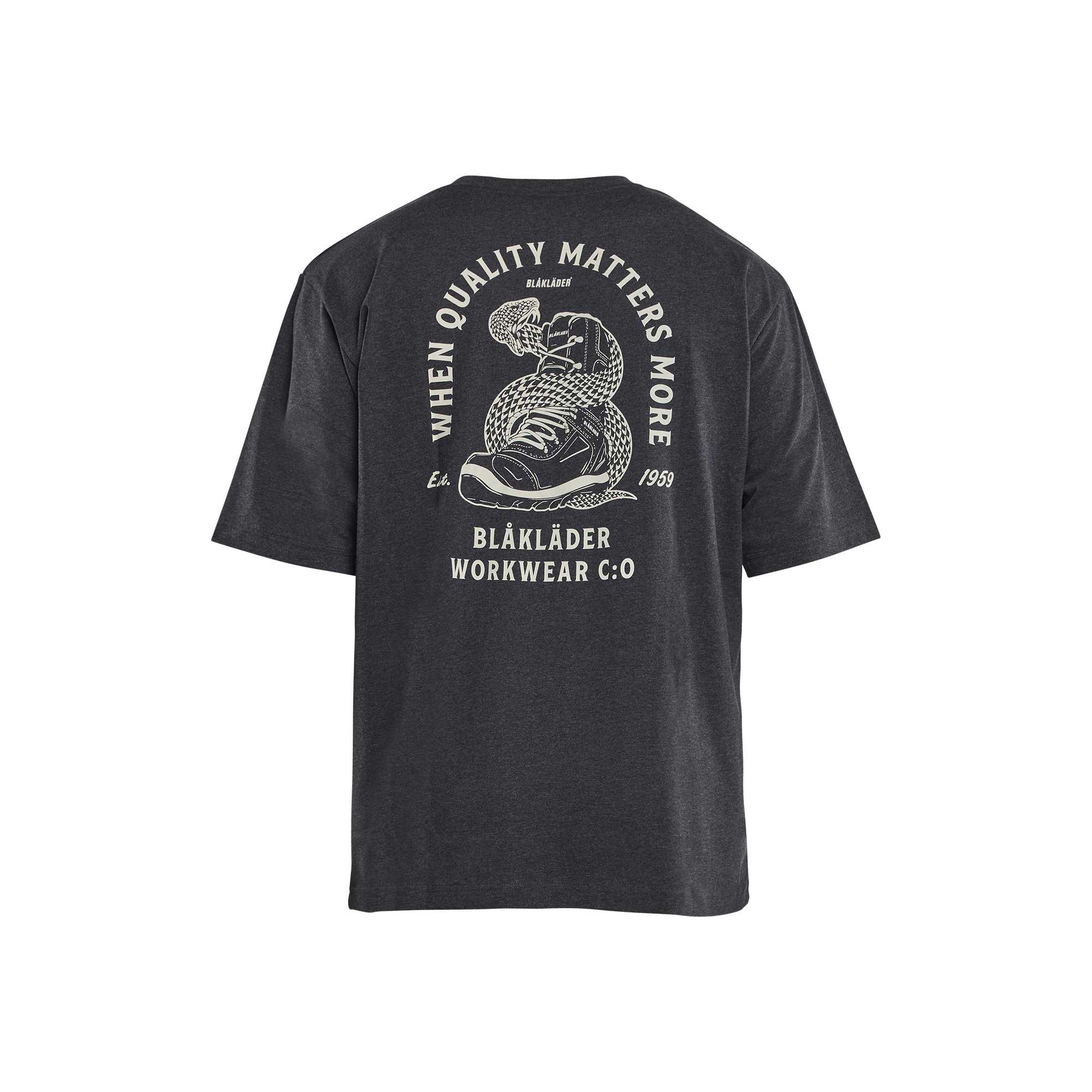 BLAKLADER 94271025 T shirt Snake Loose Fit Short Sleeve Work T-Shirt MEN - 60% Cotton