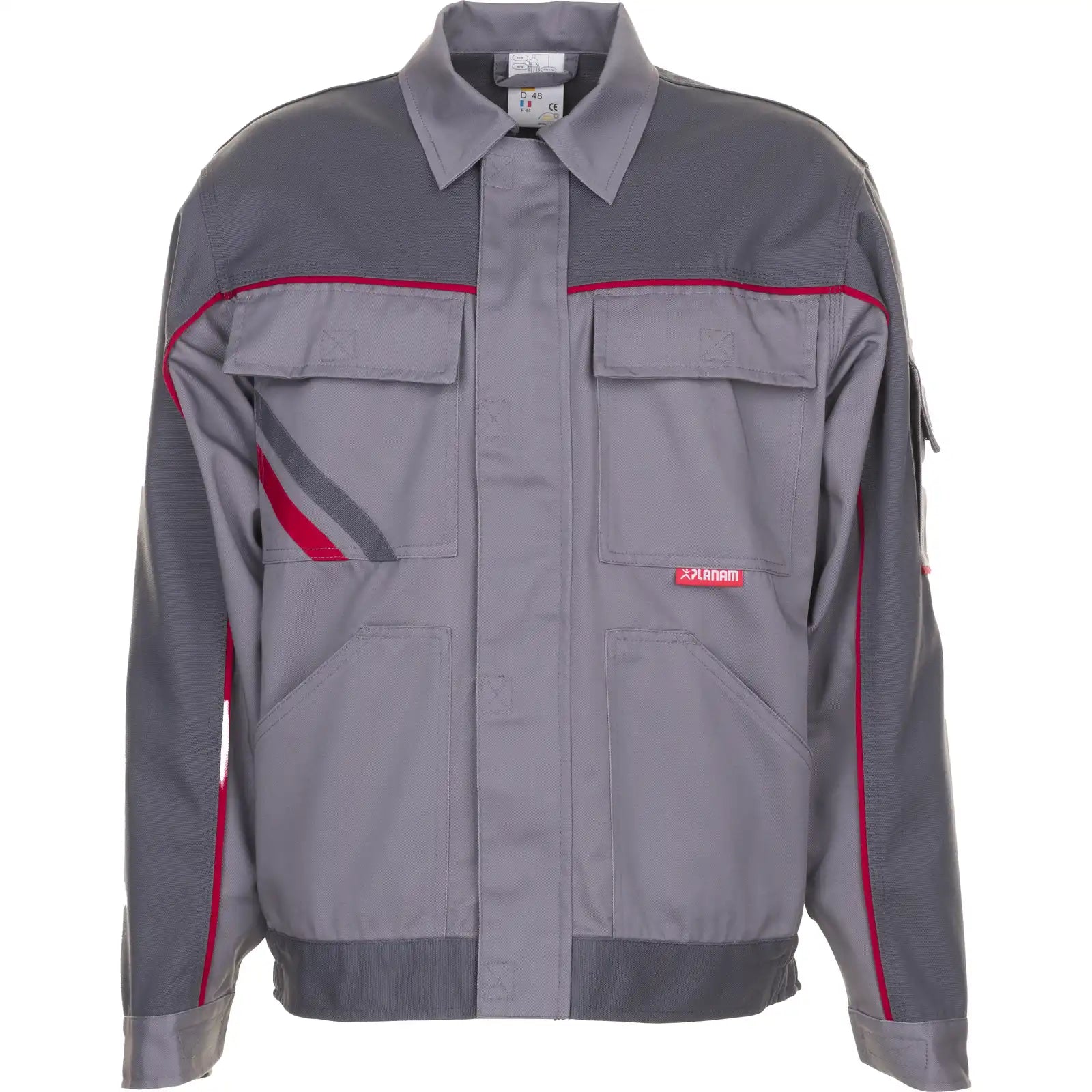 Planam Highline Bundjacke zink/schiefer/rot 102 zink/schiefer/rot - Vorschaubild