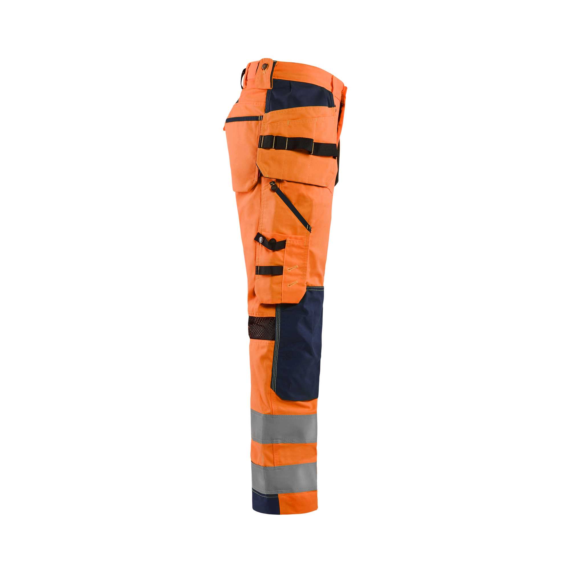 BLAKLADER 15651811 | Ventilated Hi Vis trousers Hi Vis Reflective Work Trousers Men - Mesh Panels
