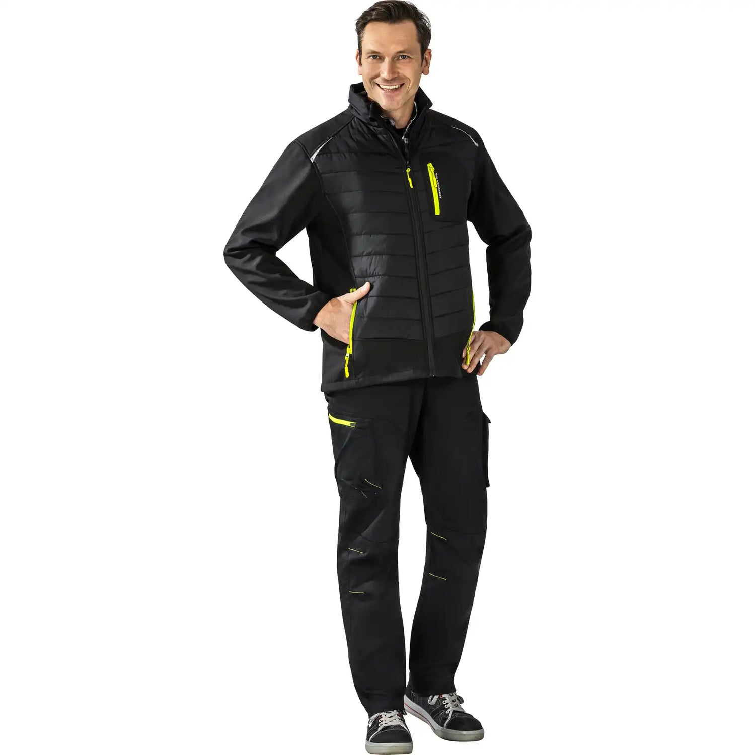 Planam PLANAM Stretchline Winterjacke schwarz XS schwarz - Produktbild mit Model