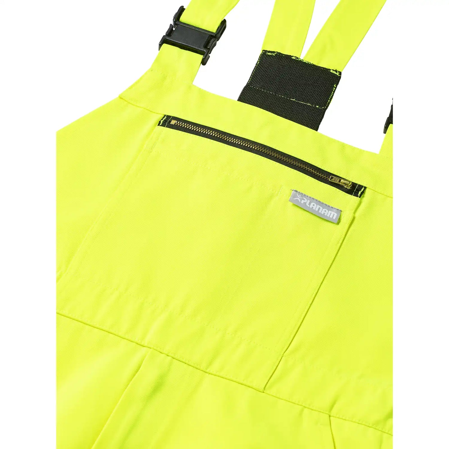 Planam Warnschutz Latzhose uni gelb 102 uni gelb - Extra Detailbild
