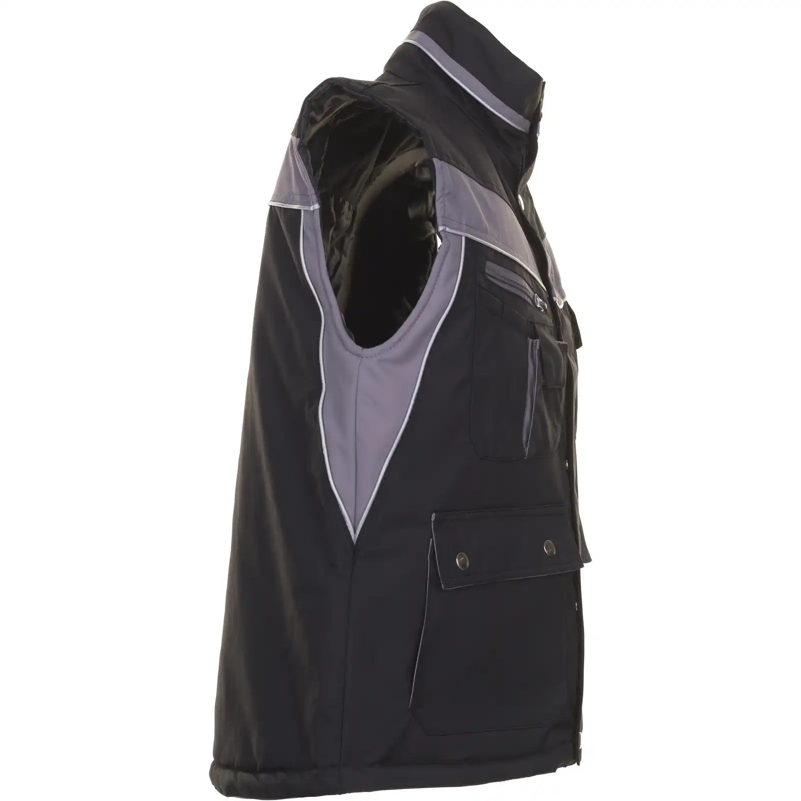 Planam Plaline Winterweste schwarz/zink XS schwarz/zink - Produktbild ohne Model