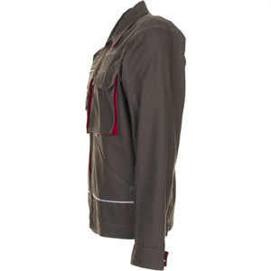 Planam Basalt Bundjacke oliv/rot 102 oliv/rot - Produktbild ohne Model