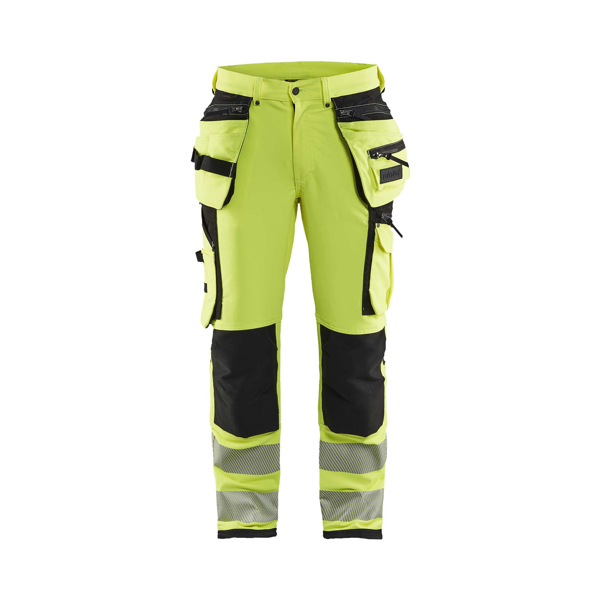 BLAKLADER 19971642 | Hi Vis trousers 4 way stretch Hi Vis Reflective Work Trousers Men - Water Repellent