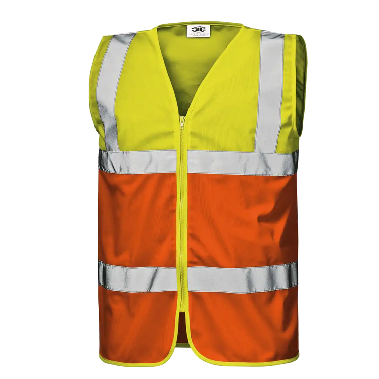 SIR SAFETY NIBBIO Warnschutz Reflektierende Arbeitsweste HERREN - Reißverschluss