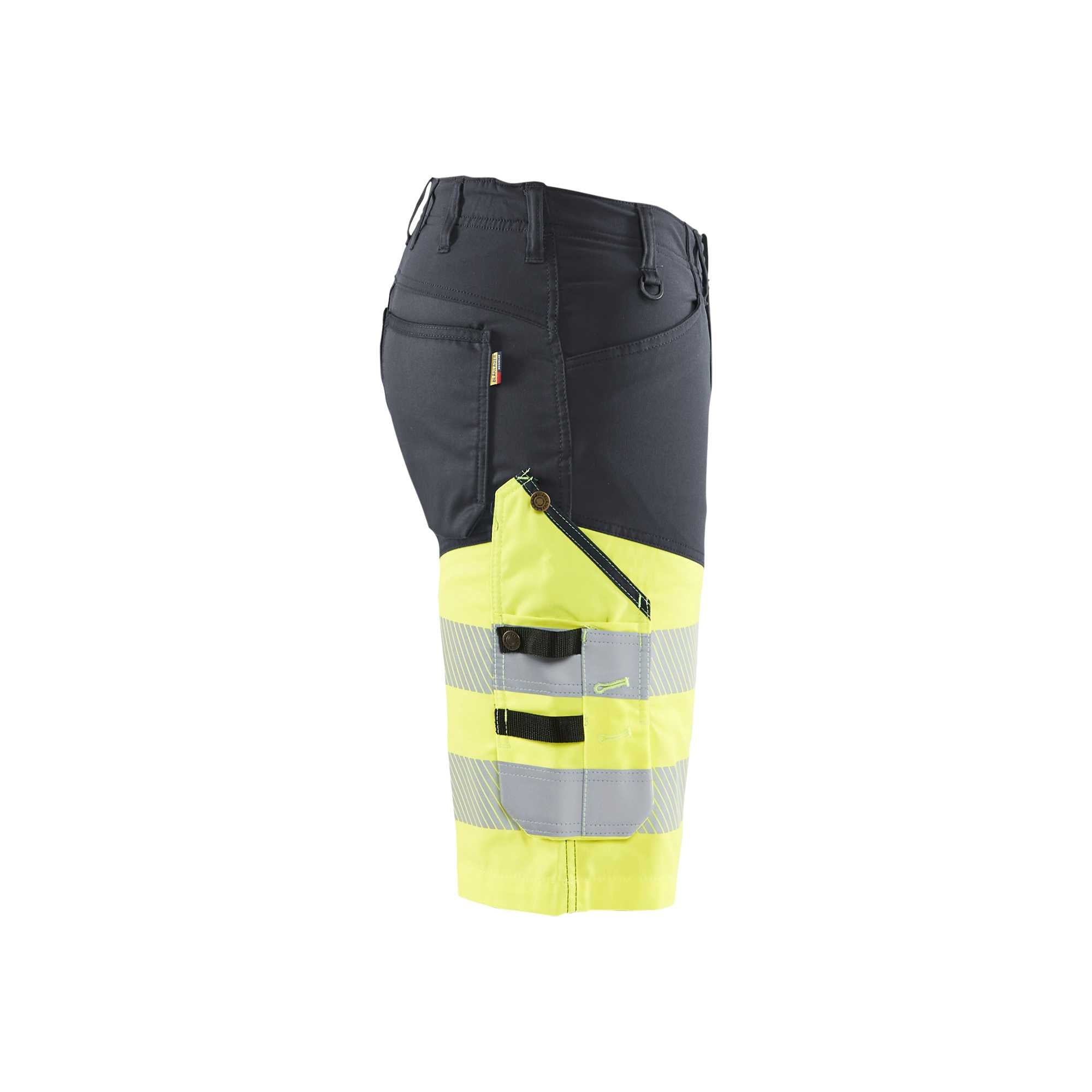 BLAKLADER 15411811 | Hi Vis shorts with stretch Hi Vis Reflective Work Shorts Men - Class 1 Certified