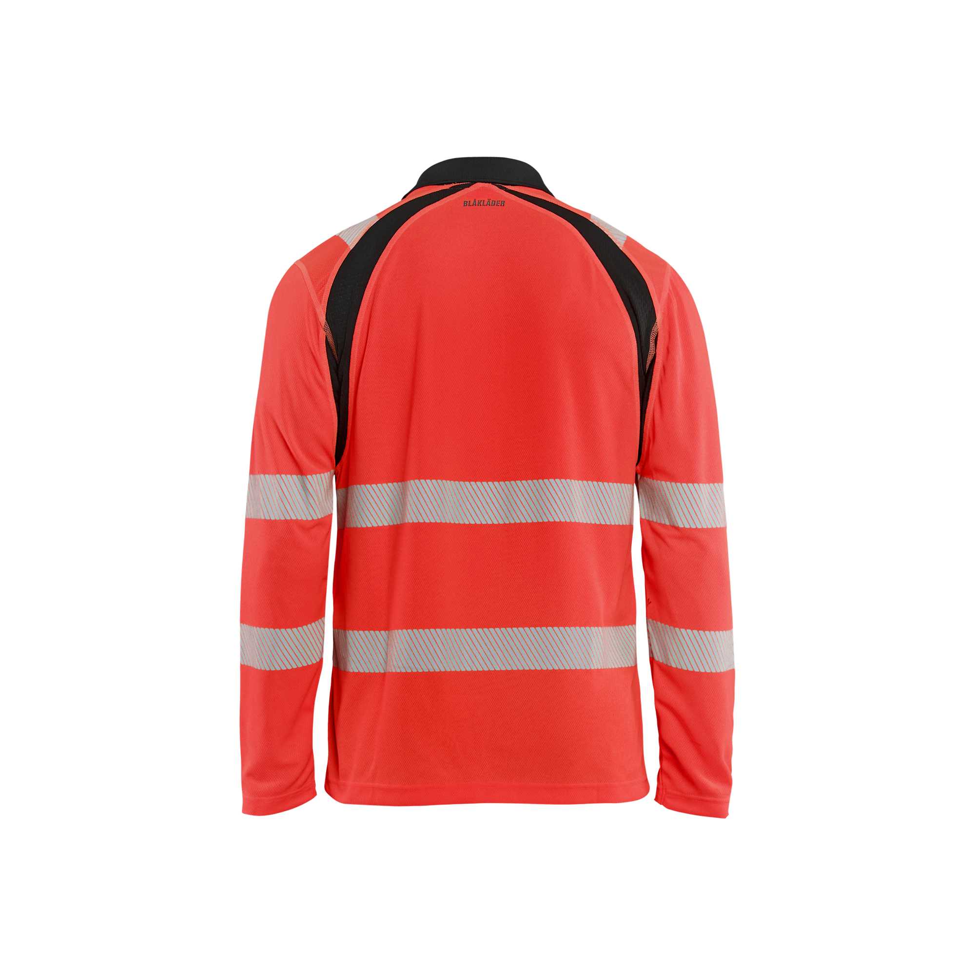 BLAKLADER 35981013 UV Protected Long Sleeved Polo Shirt Hi Vis Hi Vis Reflective Long Sleeve Work Polo MEN - 100% Polyester