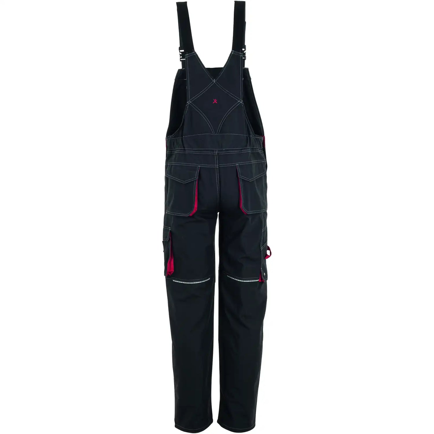 Planam Basalt Latzhose anthrazit/rot 102 anthrazit/rot - Produktbild ohne Model