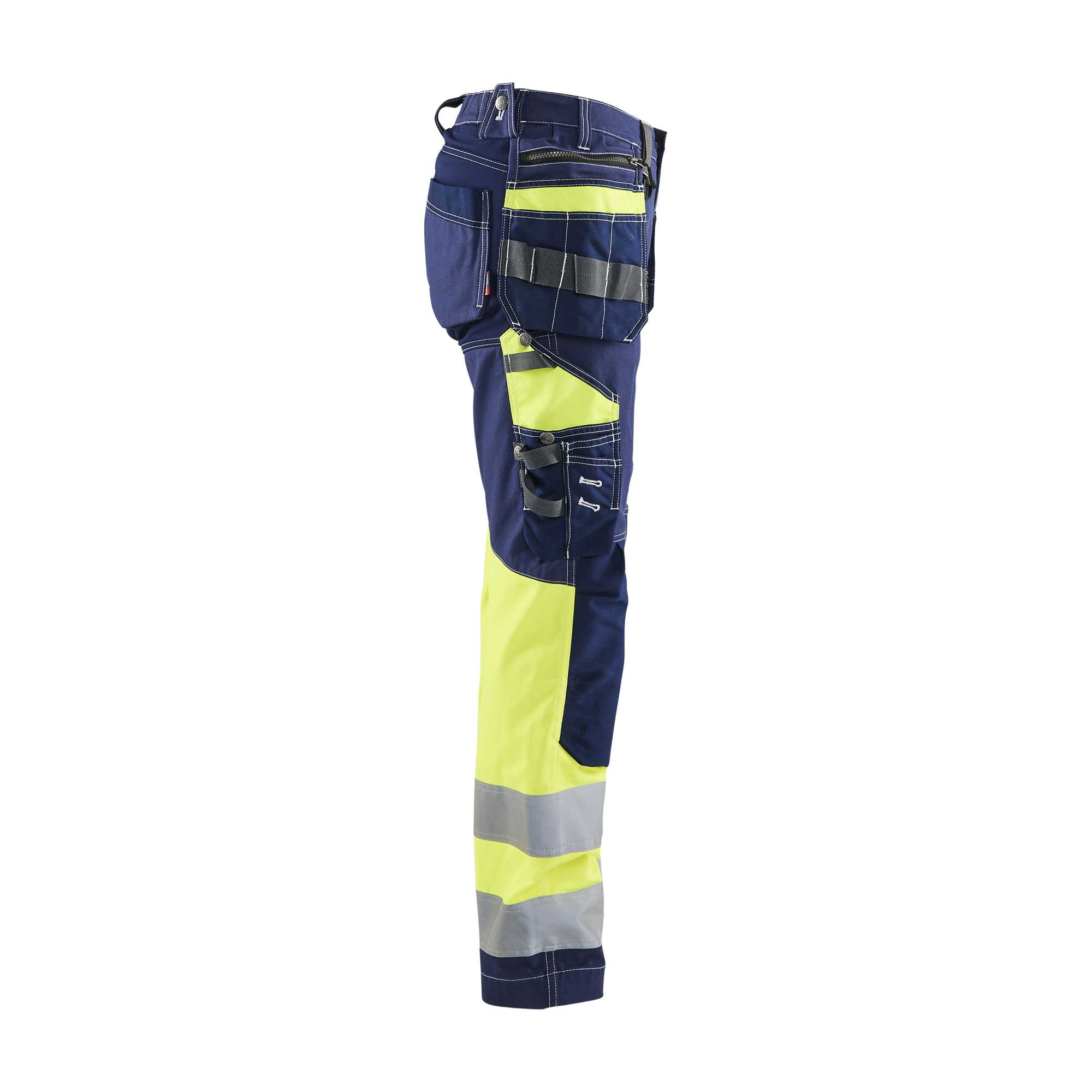 BLAKLADER 71961370 | Women's Hi vis Trousers with Stretch Hi Vis Reflective Work Trousers Women - 100% Cotton