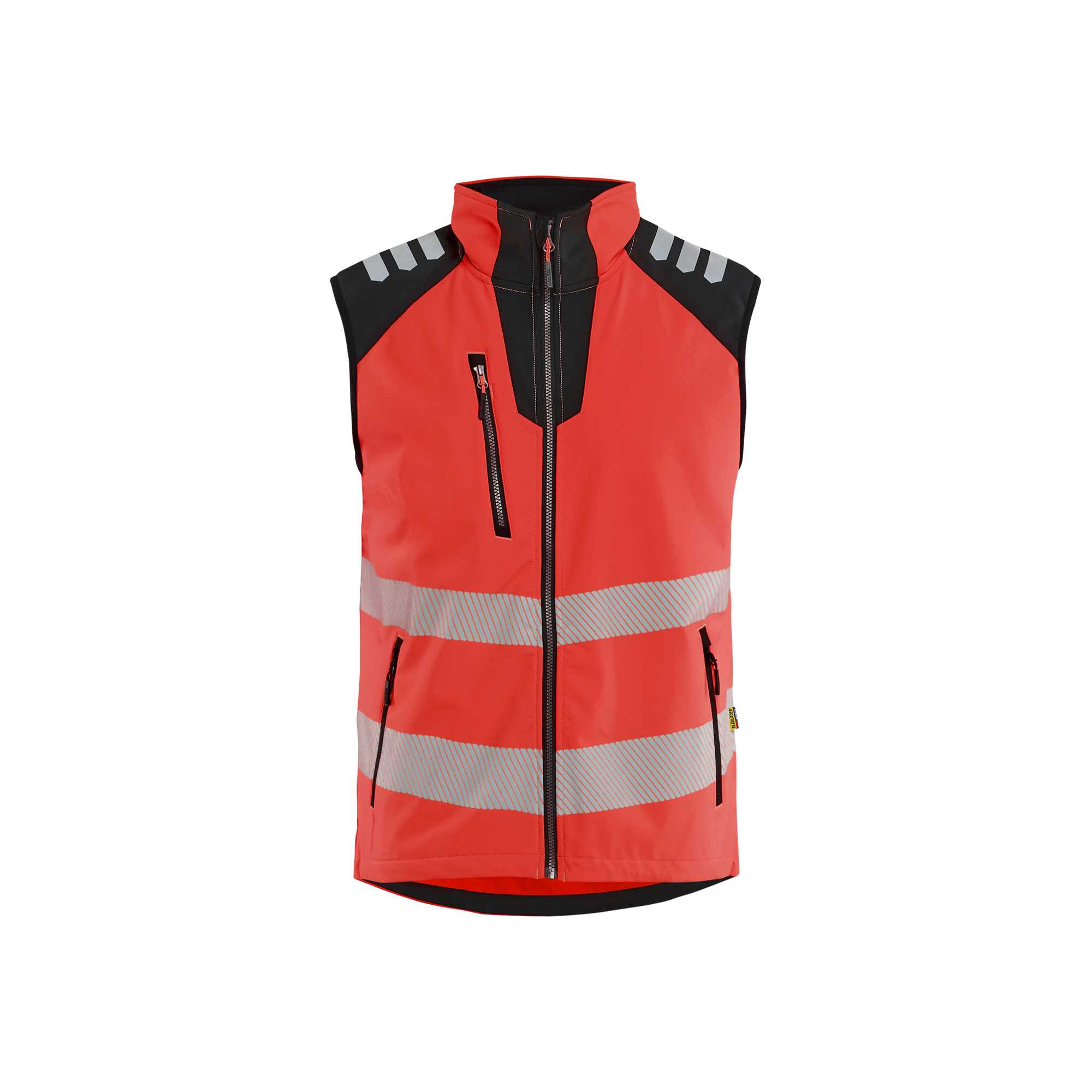 BLAKLADER 30912513 SOFTSHELL VEST HI VIS Hi Vis Reflective Work Softshell Vest MEN - Waterproof