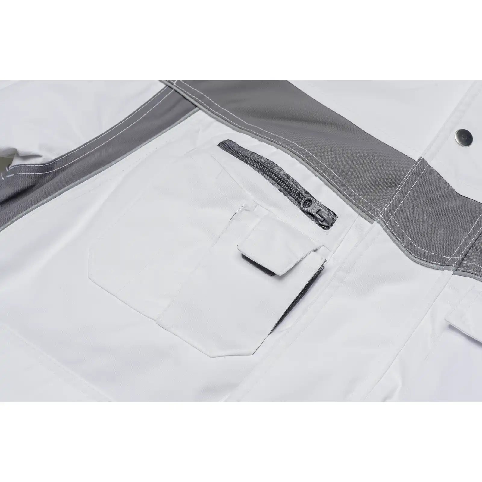 Planam Plaline Winterblouson reinweiß/zink XS reinweiß/zink - Extra Detailbild