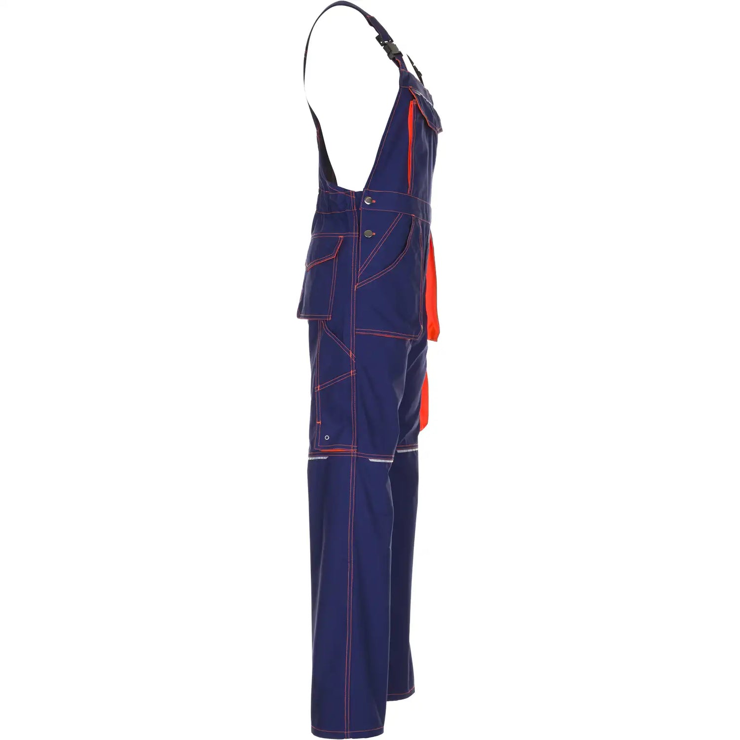 Planam Basalt Neon Latzhose marine/orange 102 marine/orange - Produktbild ohne Model
