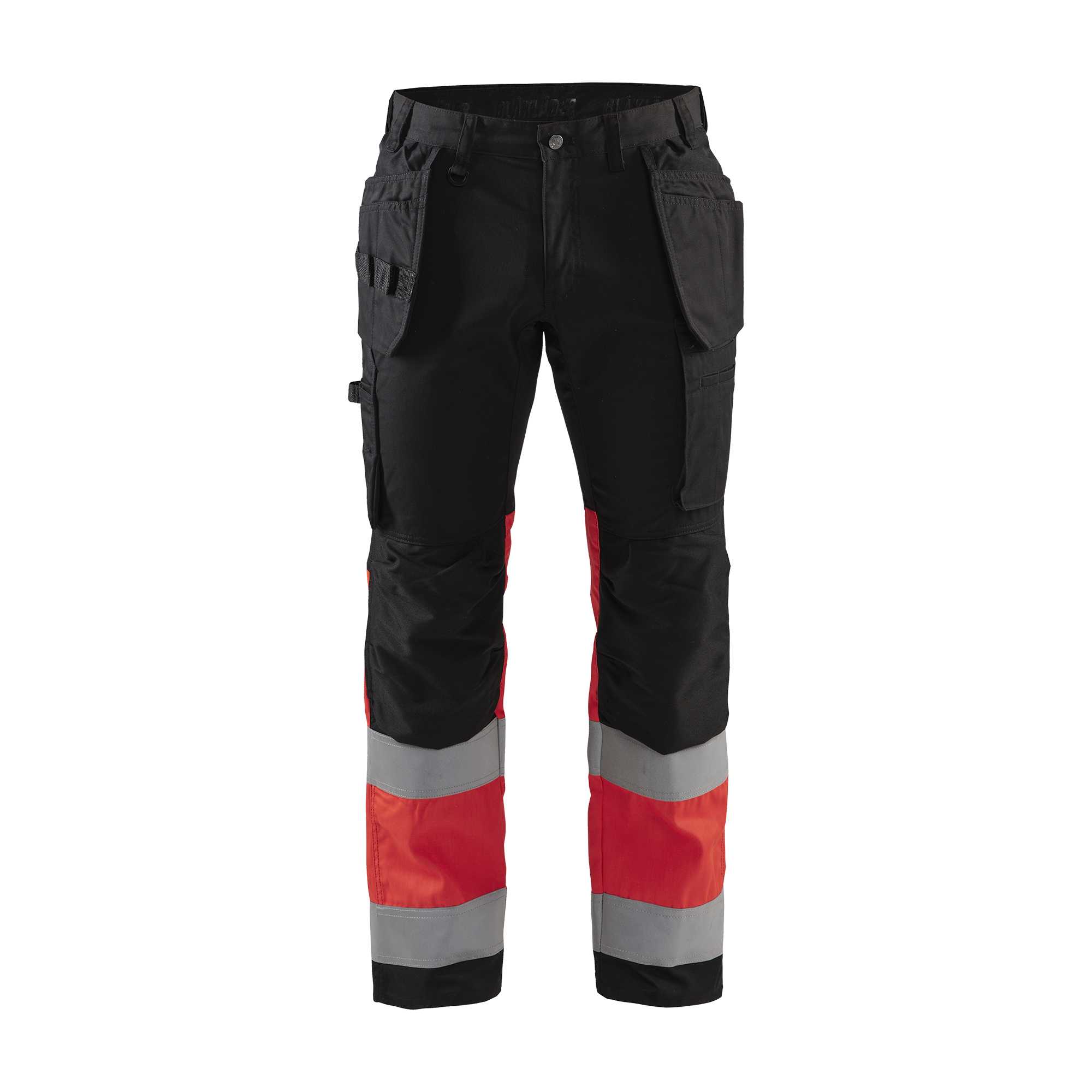 BLAKLADER 15581811 | Warnschutz-Hose mit Stretch, Warnschutz-Reflex-Arbeitshose Herren – Stretchgewebe