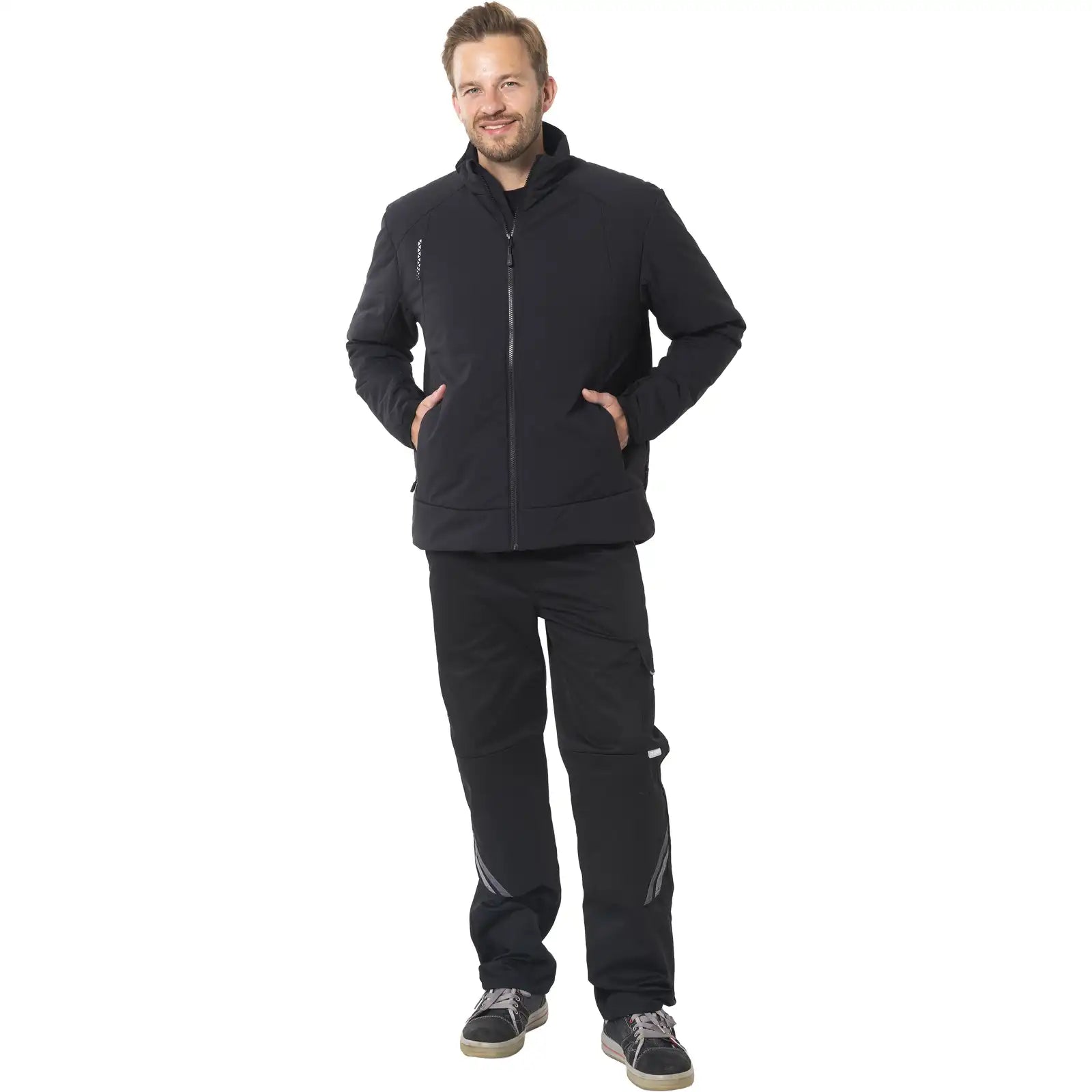 Planam Hygge Jacke schwarz XS schwarz - Produktbild mit Model