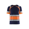 BLAKLADER 34211030 Hi Vis T shirt Hi Vis Reflective Short Sleeve Work T-Shirt MEN - 100% Cotton