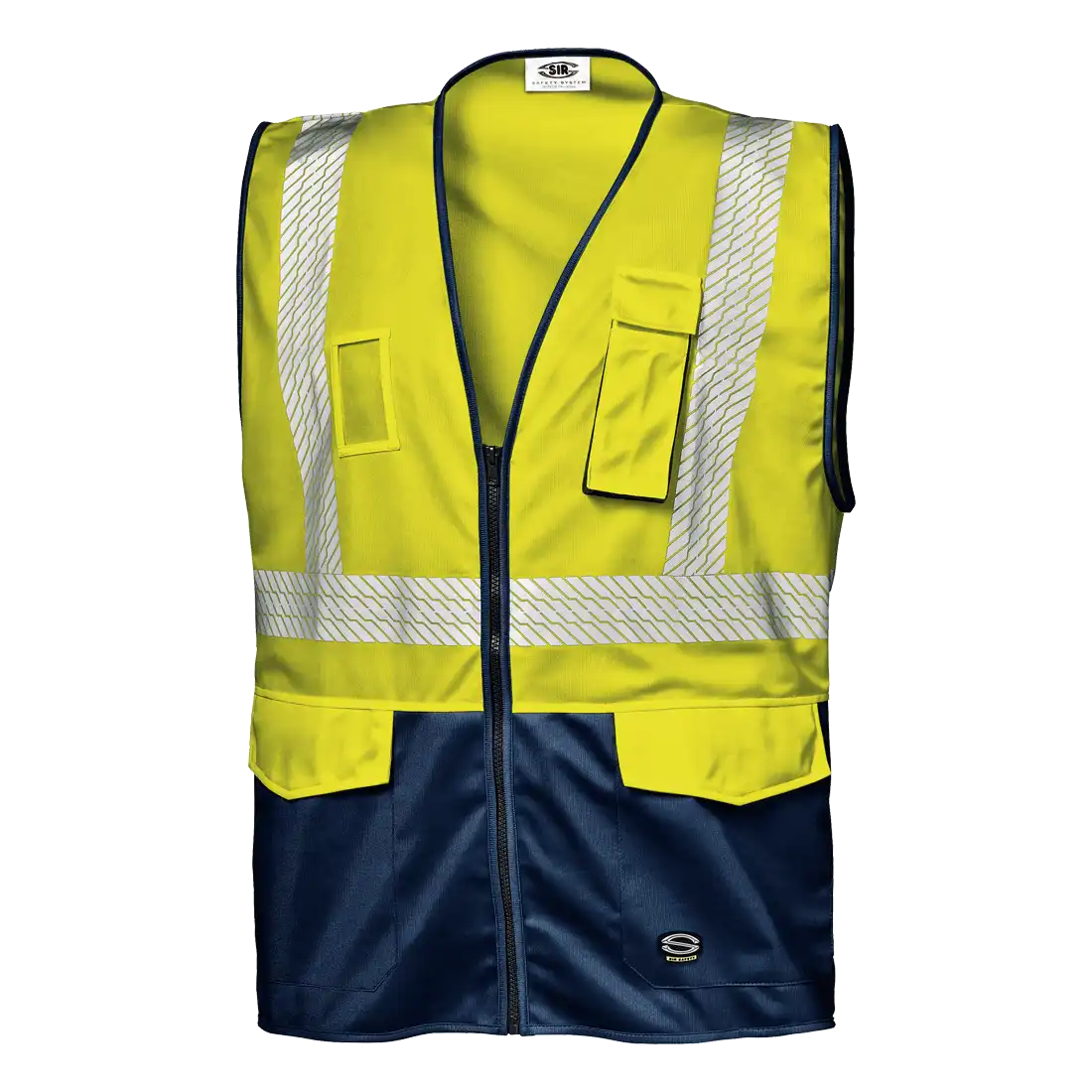 SIR SAFETY SPARVIERO Hi Vis Reflective Work Waistcoat MEN - Zipper Closure