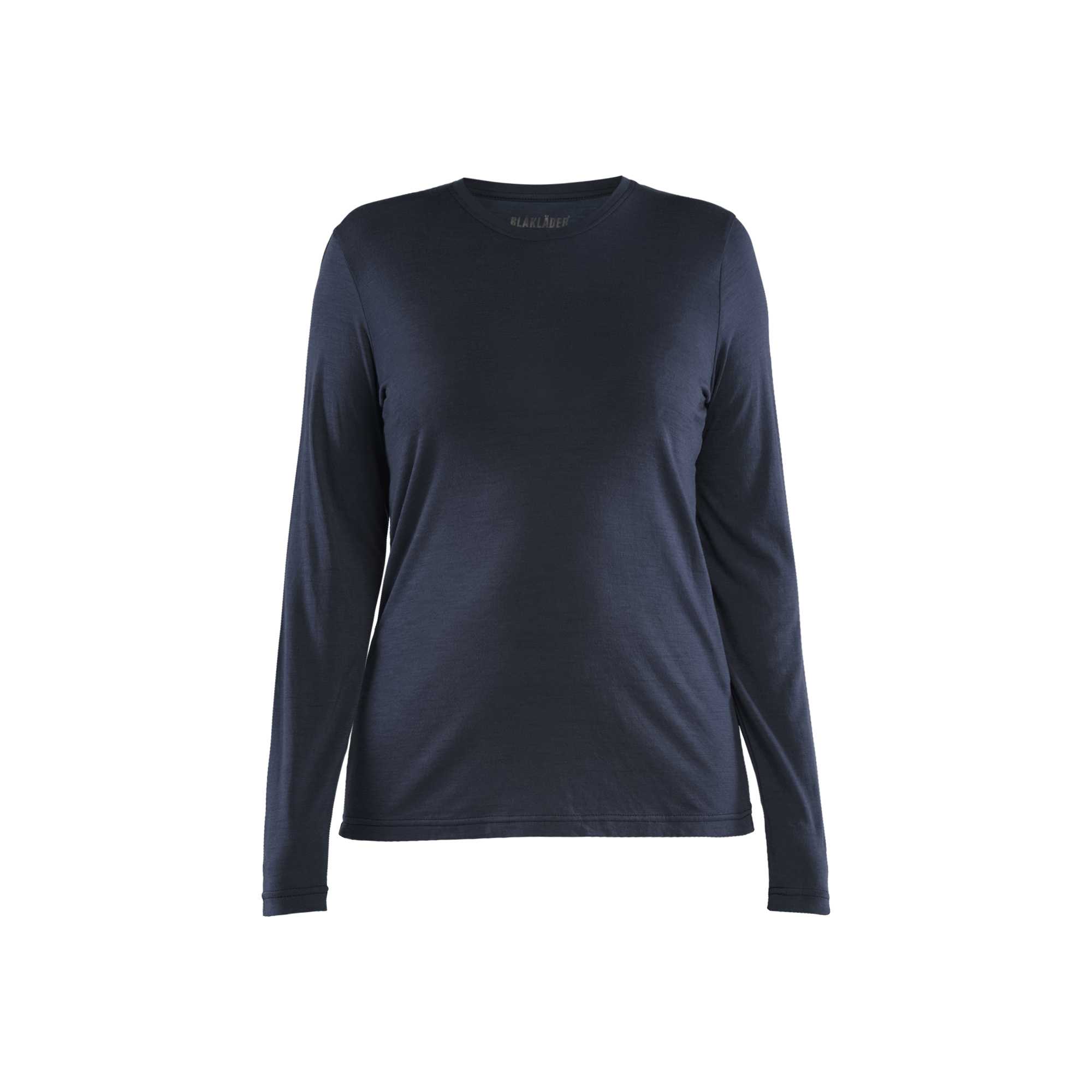 BLAKLADER 35391743 Women's Long Sleeved Merino Wool T Shirt Long Sleeve Work T-Shirt WOMEN - 85% Merino Wool
