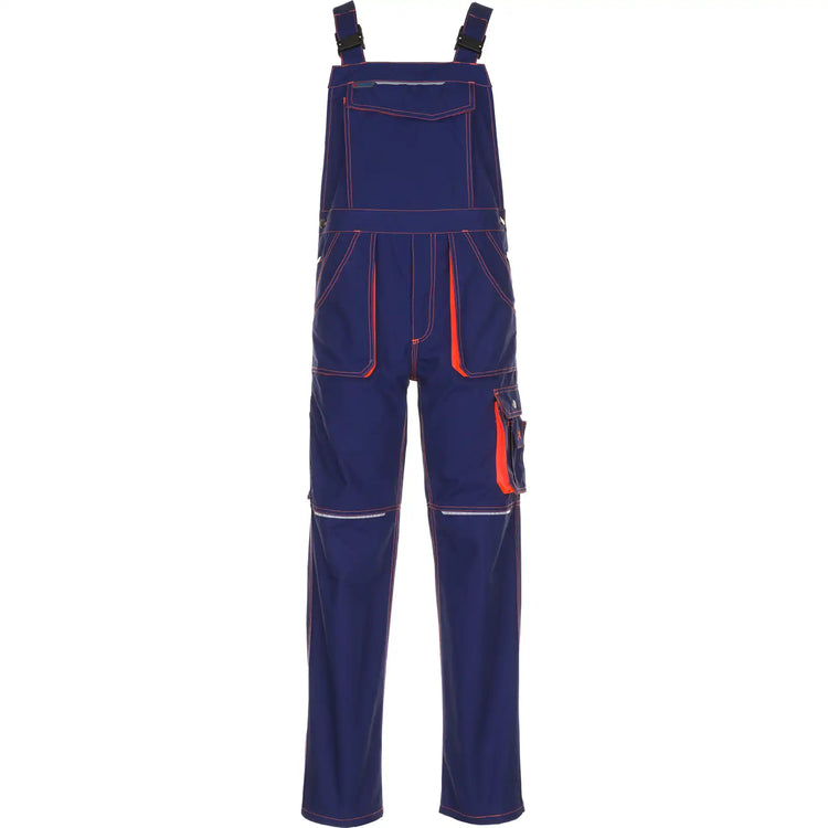Planam Basalt Neon Latzhose marine/orange 102 marine/orange - Vorschaubild