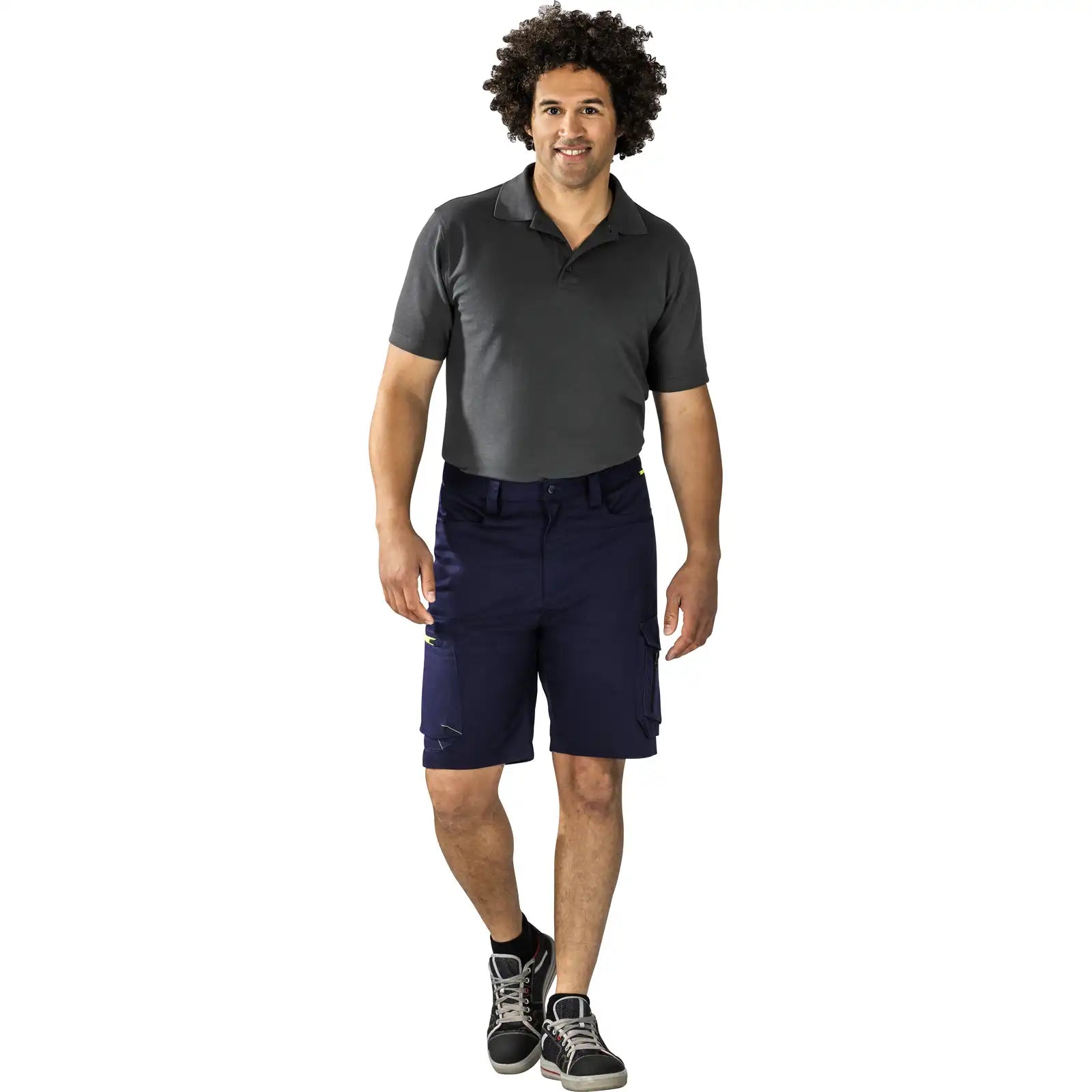 Planam PLANAM Stretchline Shorts marine XS marine - Produktbild mit Model