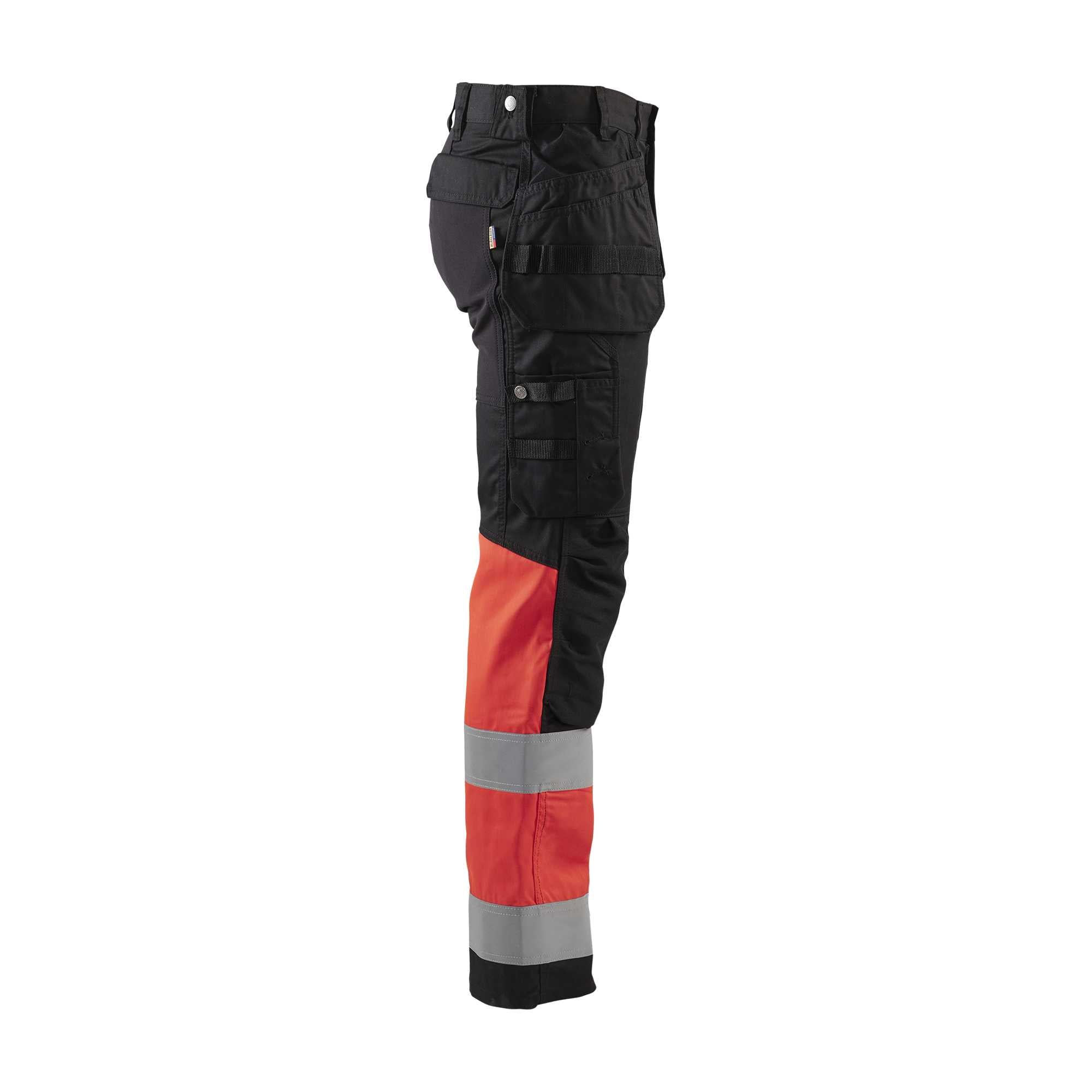BLAKLADER 15581811 | Warnschutz-Hose mit Stretch, Warnschutz-Reflex-Arbeitshose Herren – Stretchgewebe