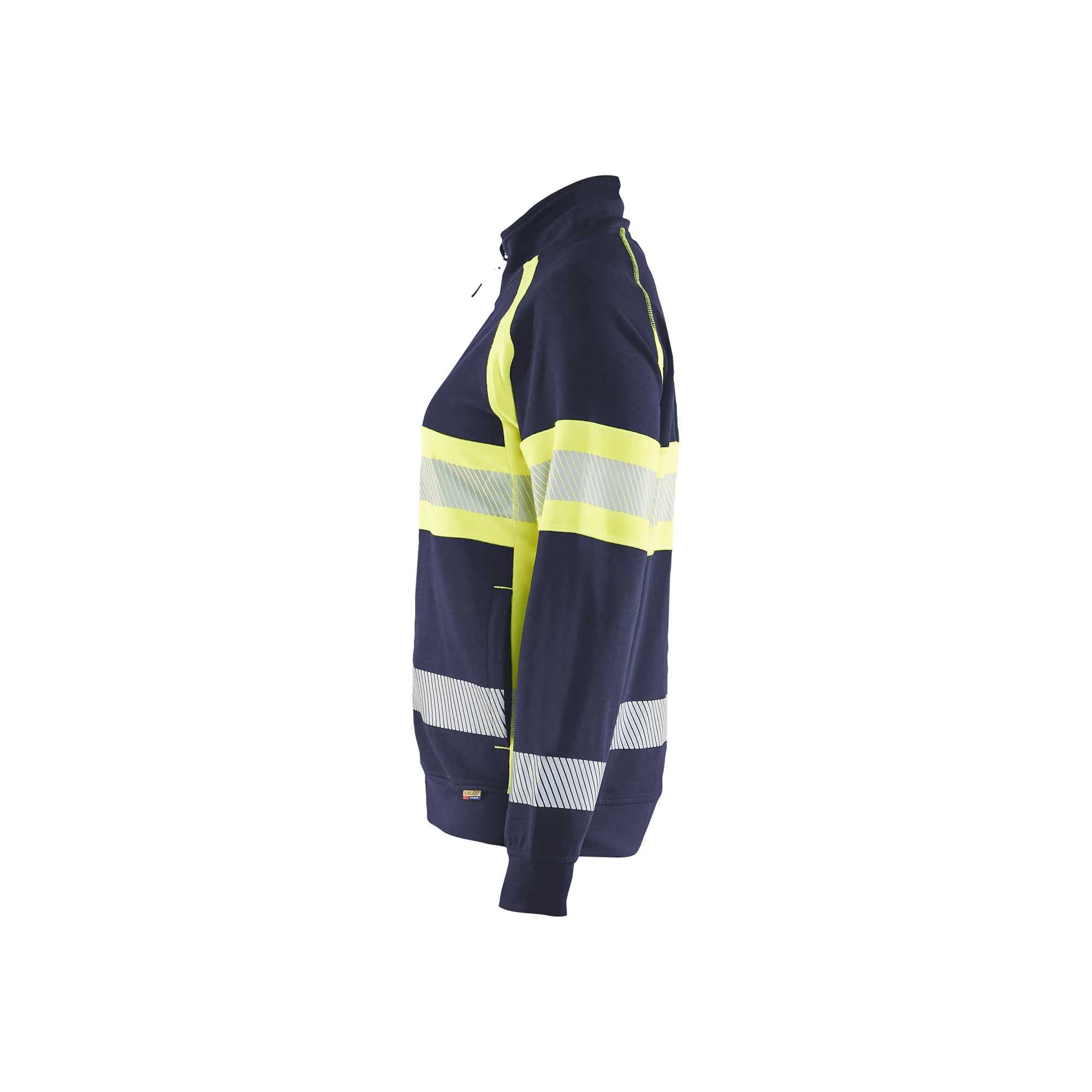 BLAKLADER 35051158 Hi Vis Reflective Full-zip Work Sweatshirt WOMEN - 100% Cotton