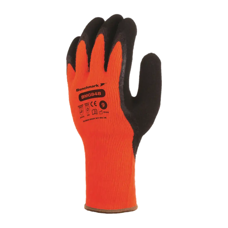 BMG848 GUANTI - Protezione Termica - Rivestimento in Gomma - Polsino a Maglia Elastico