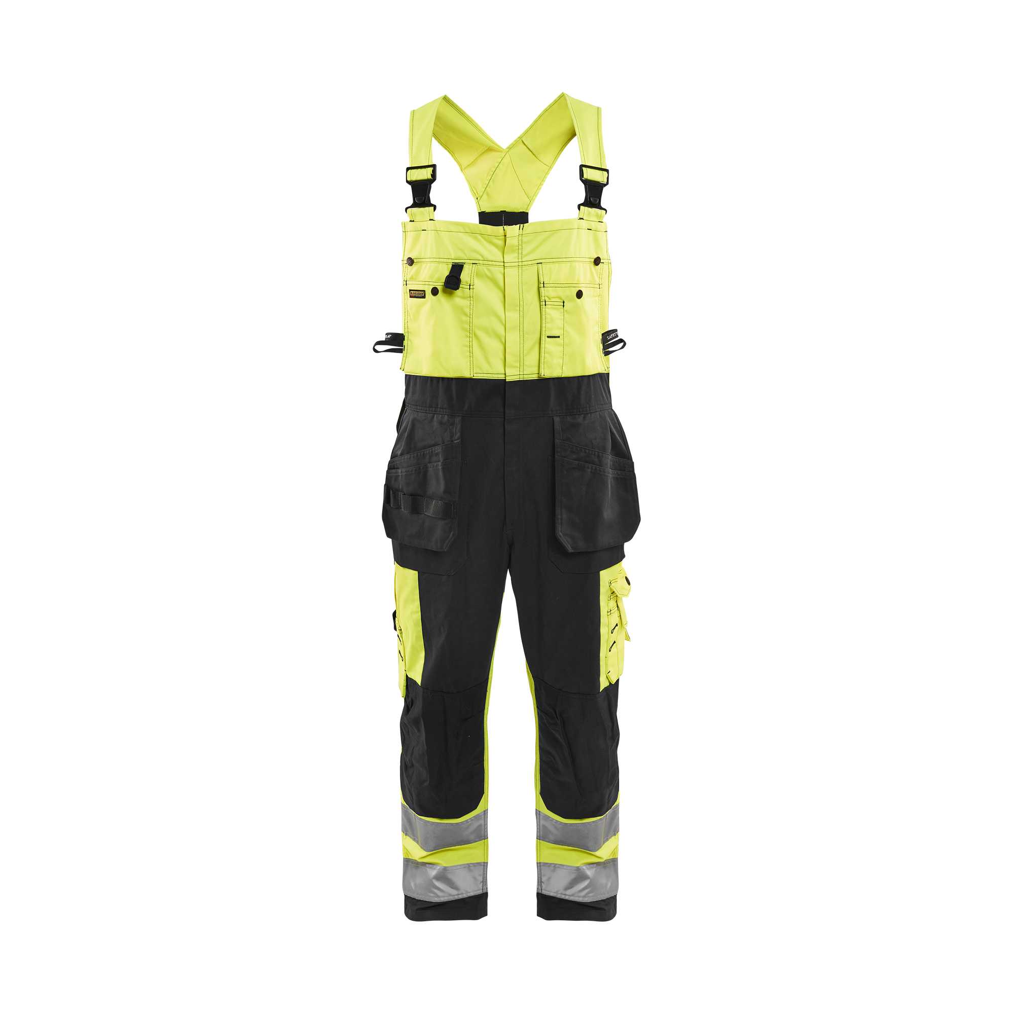 BLAKLADER 26031860 Hi Vis Bib Overalls Hi Vis Reflective Work Bib Trousers Men - twill fabric