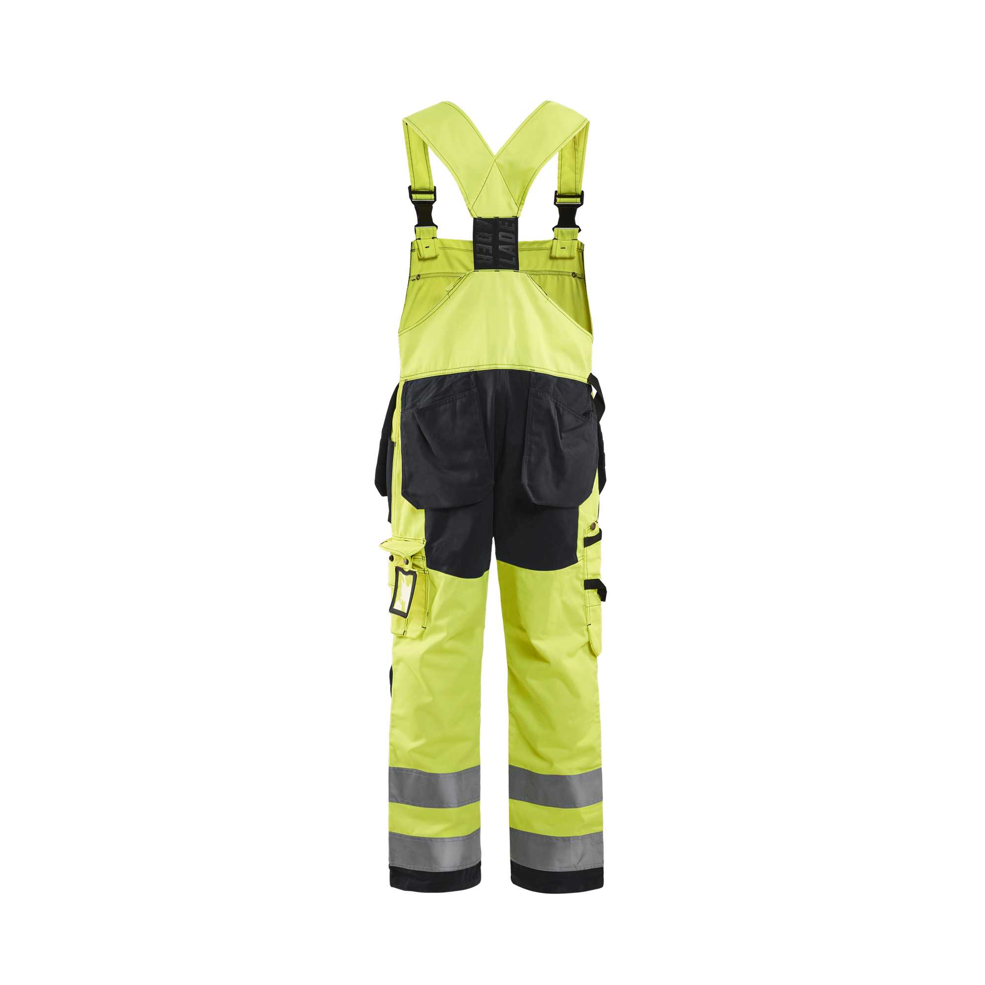 BLAKLADER 26031860 Hi Vis Bib Overalls Hi Vis Reflective Work Bib Trousers Men - twill fabric