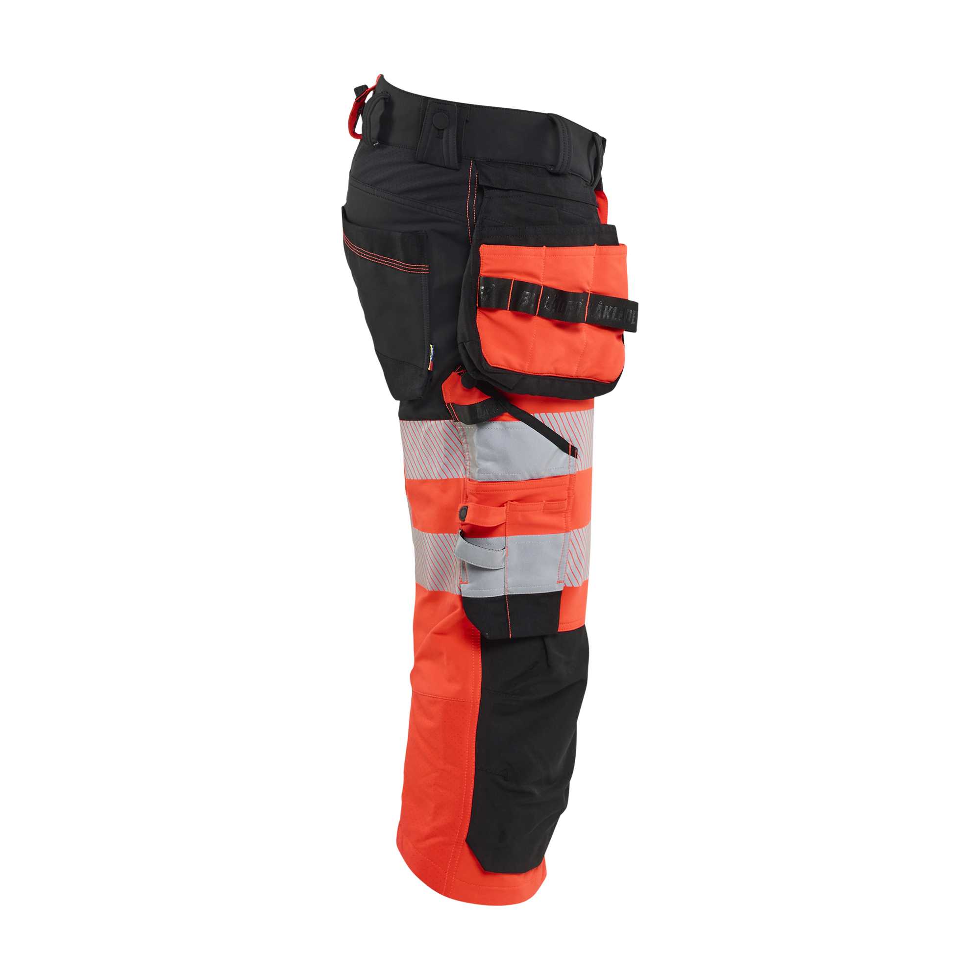 BLAKLADER 11231648 HI VIS PIRATE TROUSERS 4 WAY STRETCH Hi Vis Reflective Work Pirate Bermuda Men - double weave