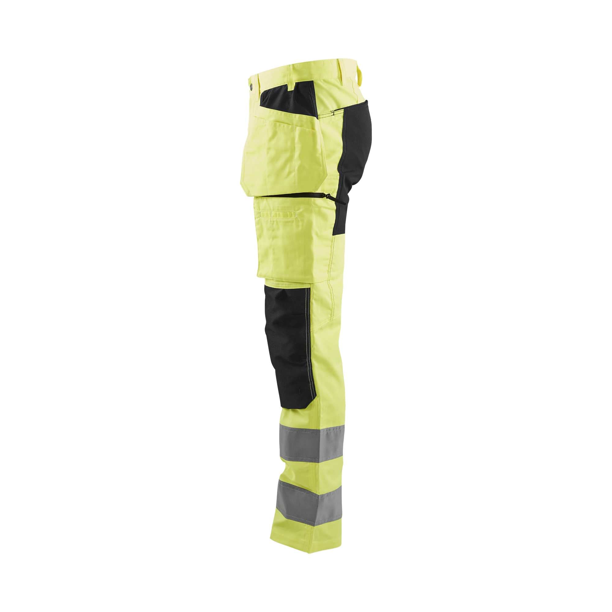 BLAKLADER 15521811 | Hi Vis Trousers with Stretch Hi Vis Reflective Work Trousers Men - Class 2 Visibility