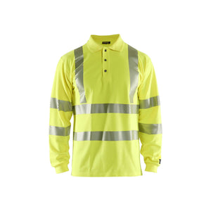 BLAKLADER 34391726 Multinorm poloshirt met lange mouwen Hi Vis Reflecterend Werkpolo HEREN - Vlamvertragend