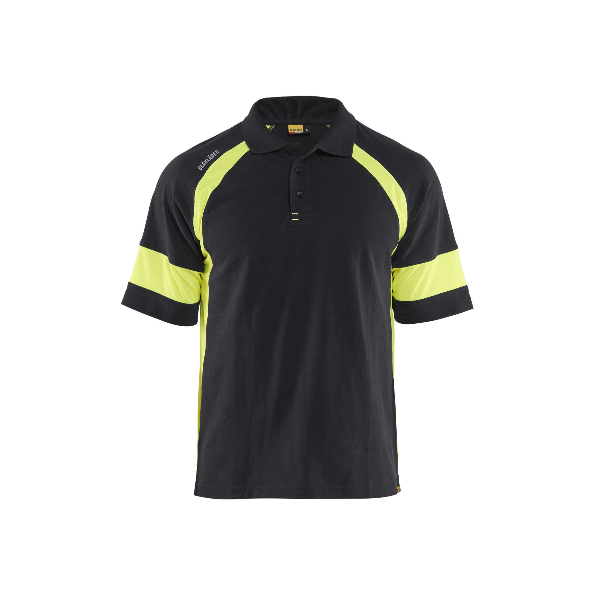 BLAKLADER 35281050 Polo Shirt with Hi vis Hi Vis Reflective Short Sleeve Work Polo MEN - 60% Cotton 40% Polyester